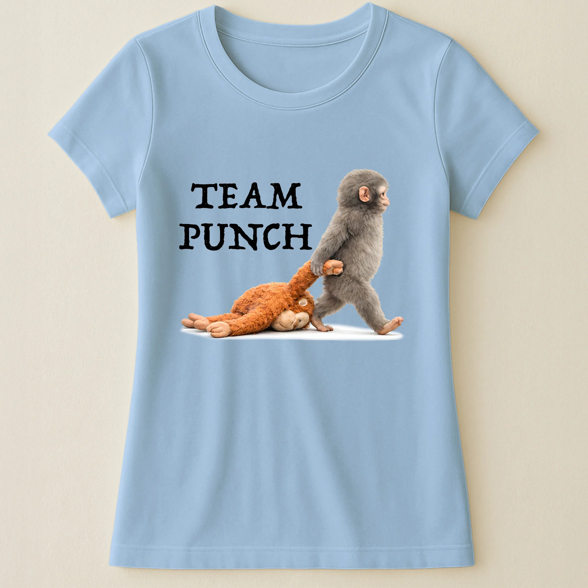 Team Punch Baby Monkey Punch - Support Animal, Peace Lovers - Shirt - Image 22