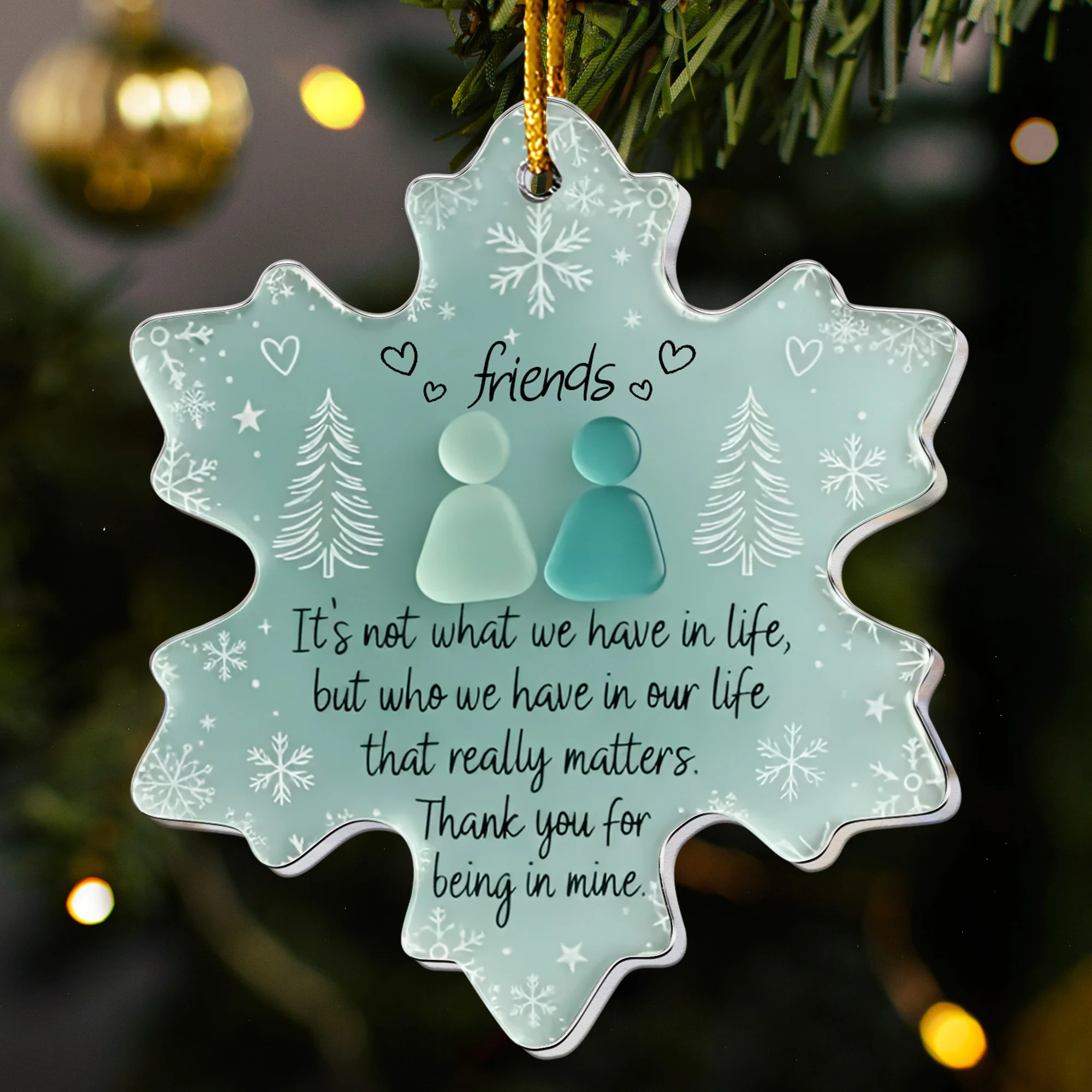 Thank You For Being In Mine 2D Flat Snowflake - Acrylic Ornament - Image 8