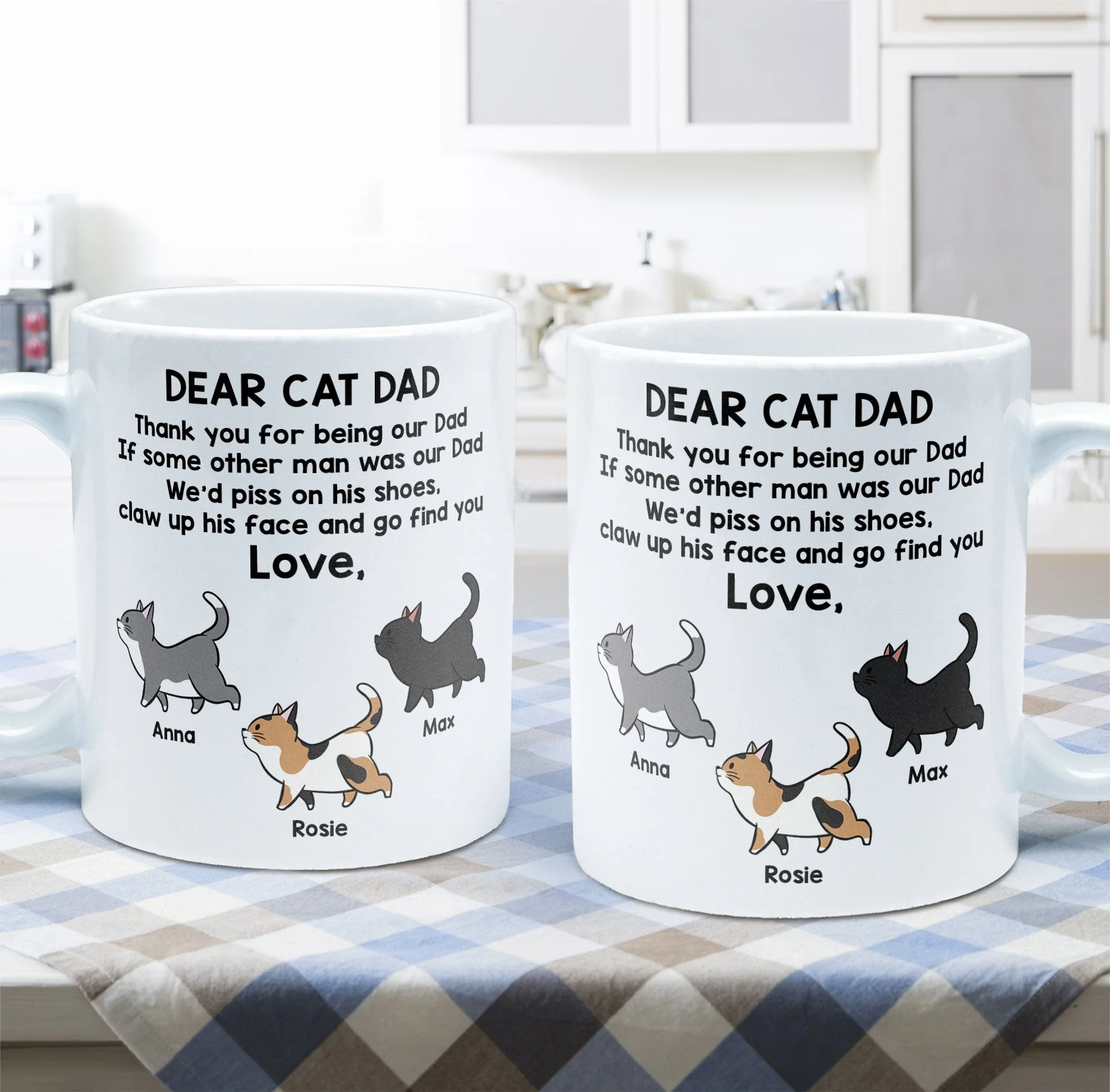Thank You For Being Our Dad - Personalized Mug - Image 5