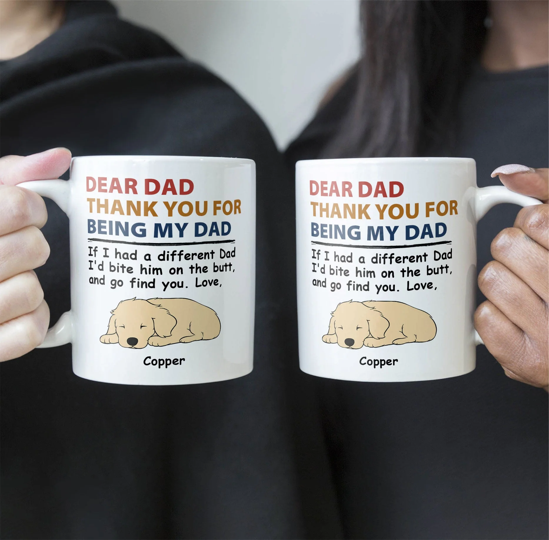 Thank You For Being Our Mom Our Dad - Personalized Mug - Image 2