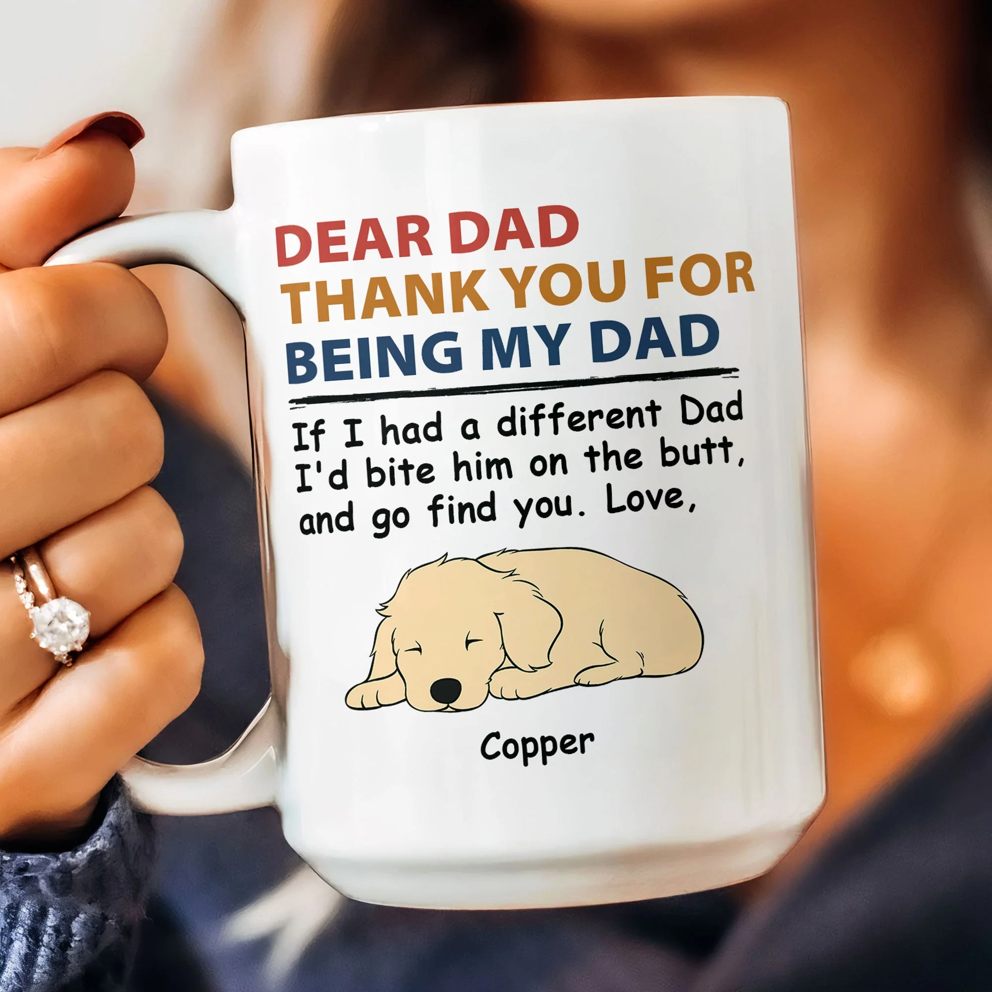 Thank You For Being Our Mom Our Dad - Personalized Mug - Image 7