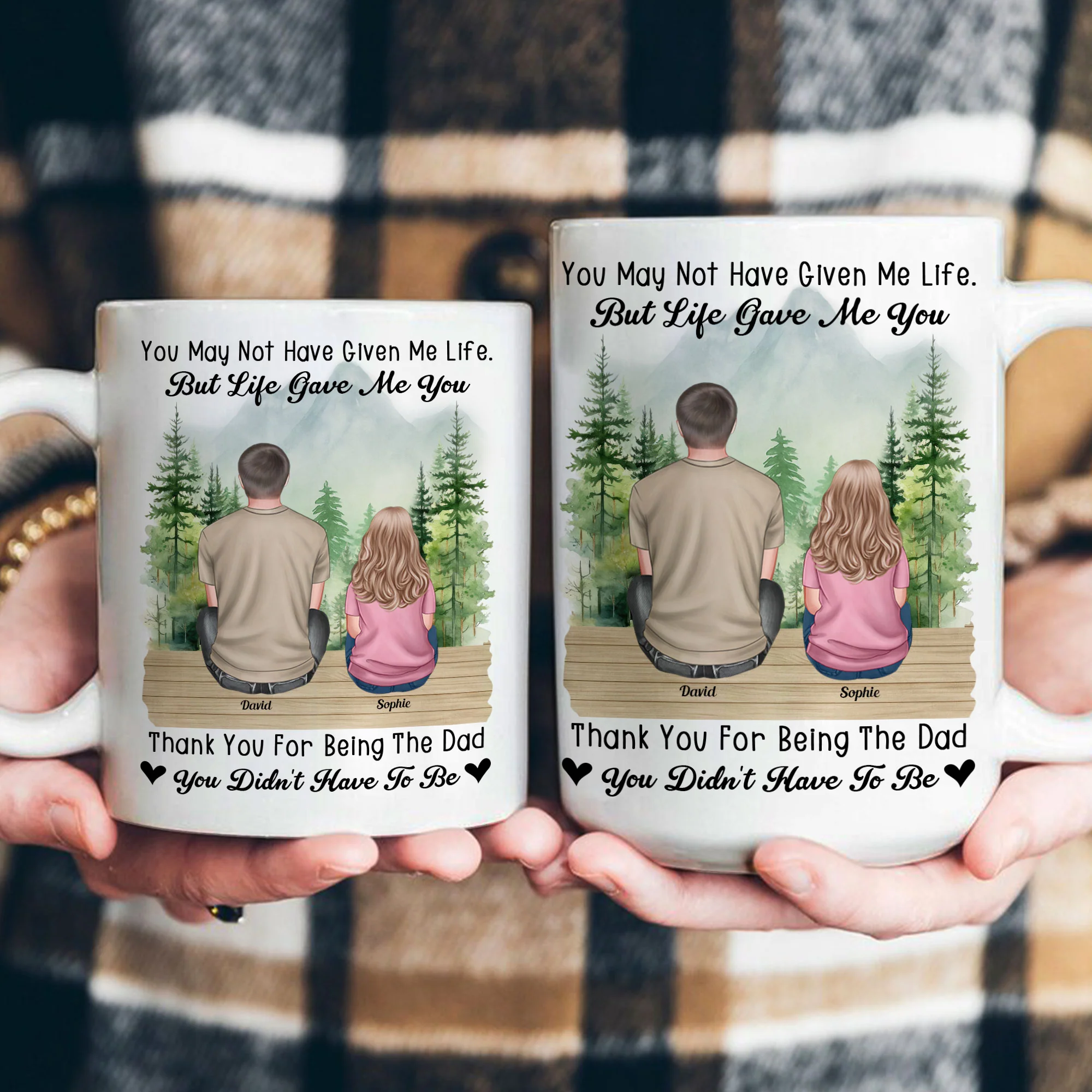 Thank You For Being The Dad You Didn't Have To Be - Personalized Mug - Image 4