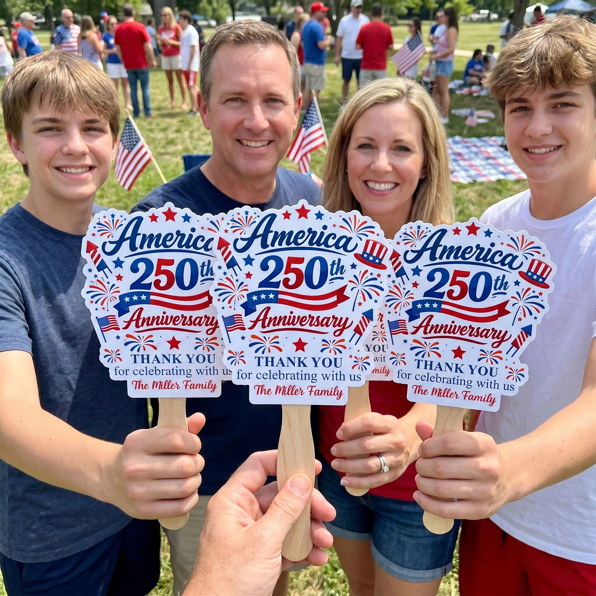 Thank You For Celebrating With Us - Personalized Fan - Image 2