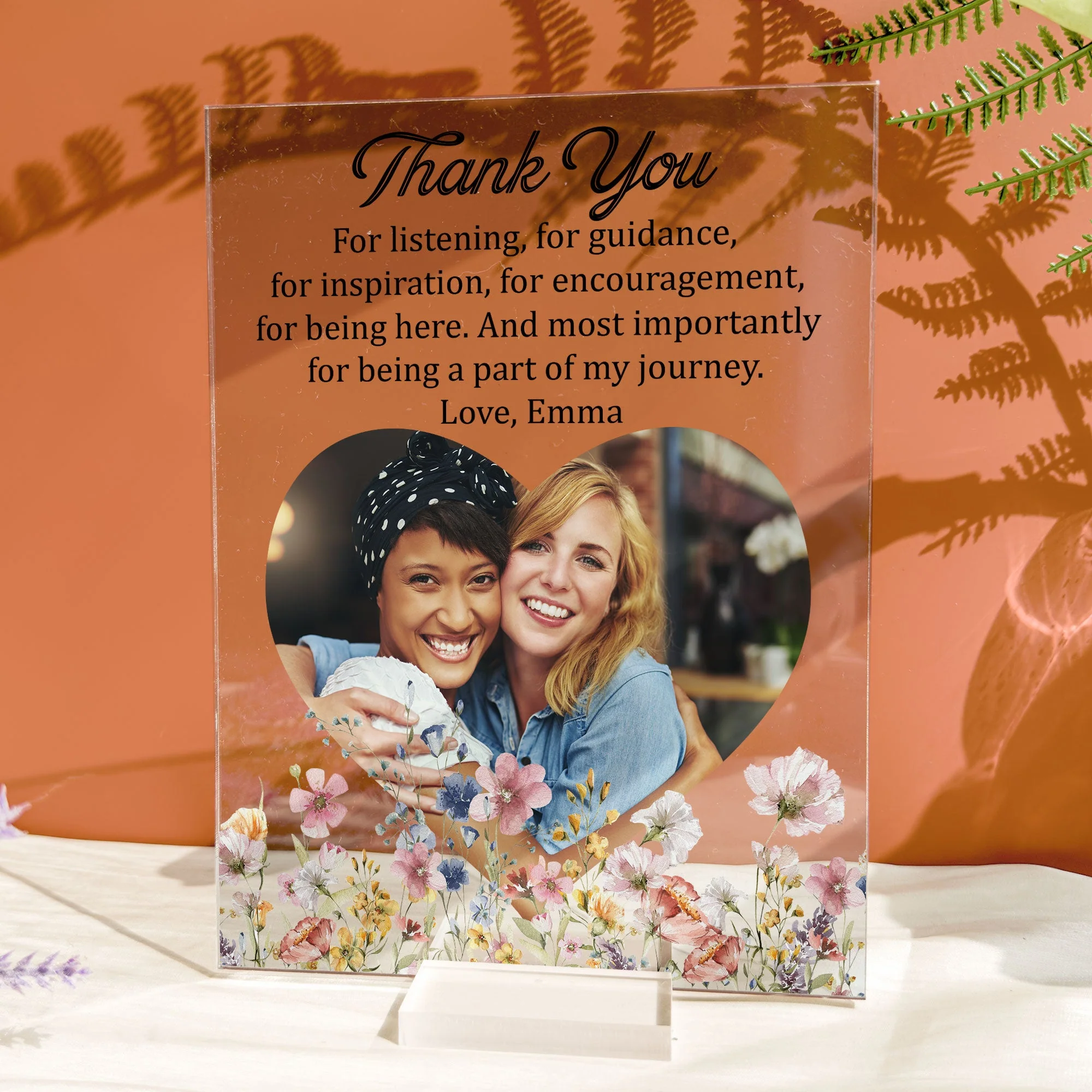 Thank You For Inspiration Thank You Gifts - Personalized Acrylic Photo Plaque - Image 4