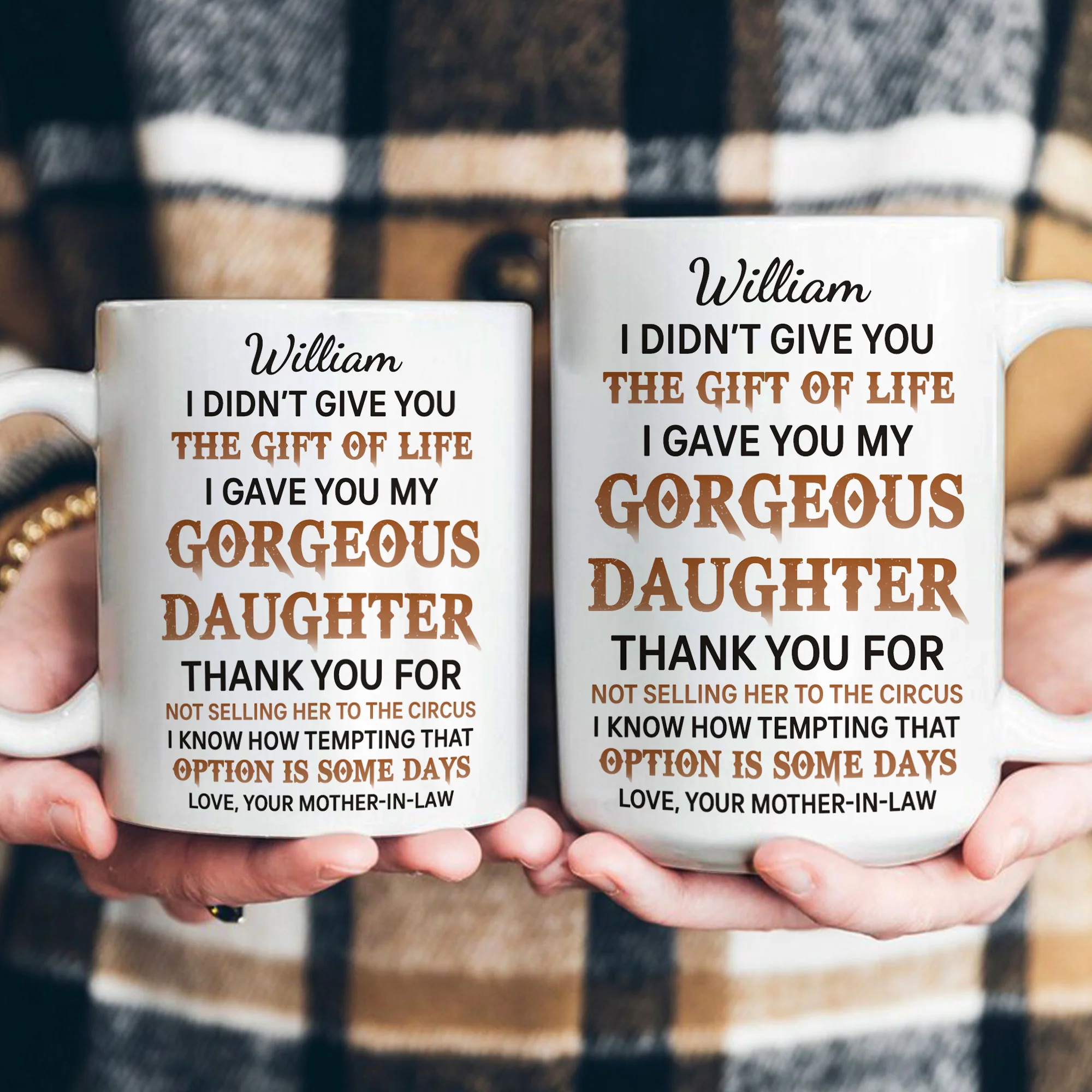 Thank You For Not Selling Her, Him To The Circus - Personalized Mug - Image 4