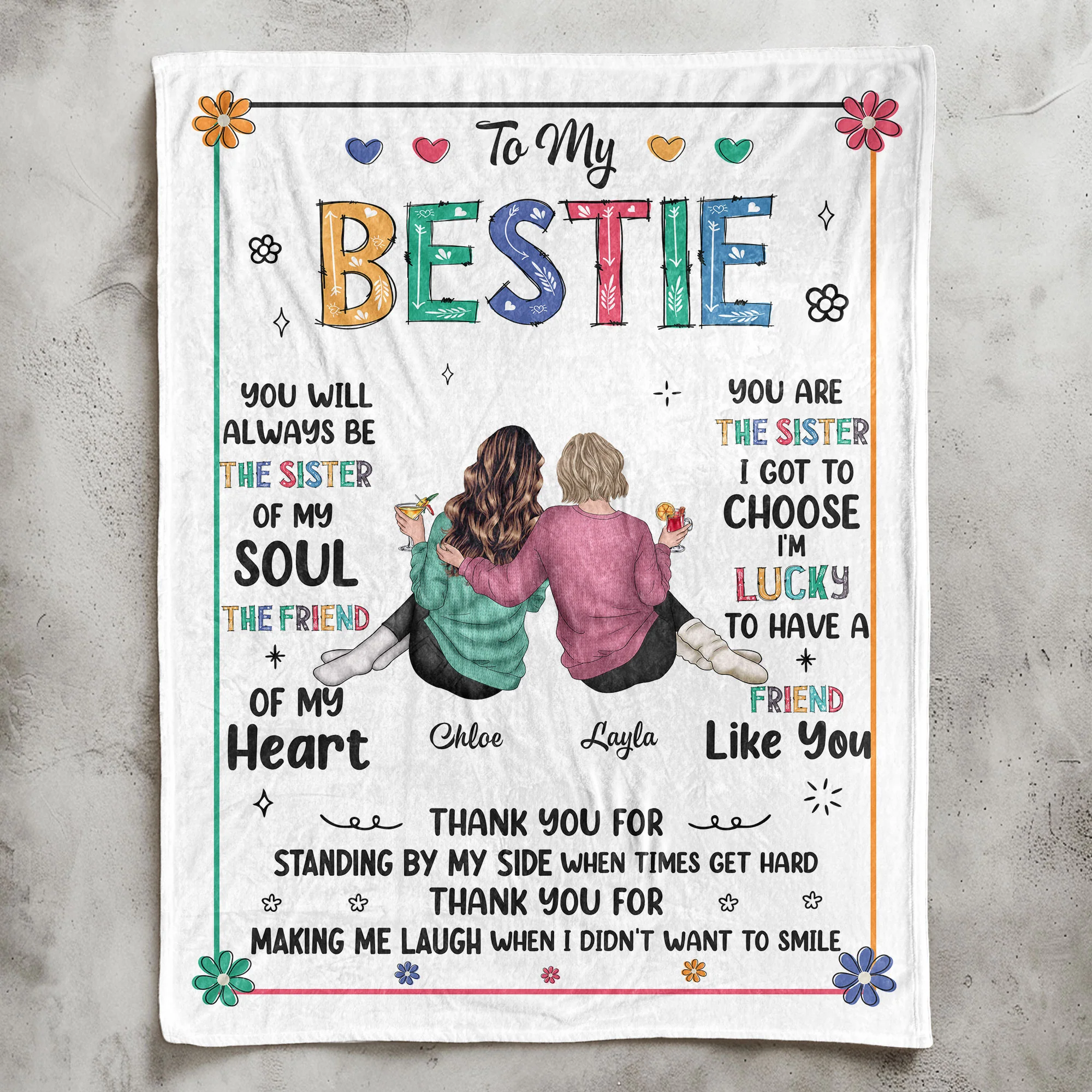 Thank You For Standing By My Side - Personalized Blanket - Image 5
