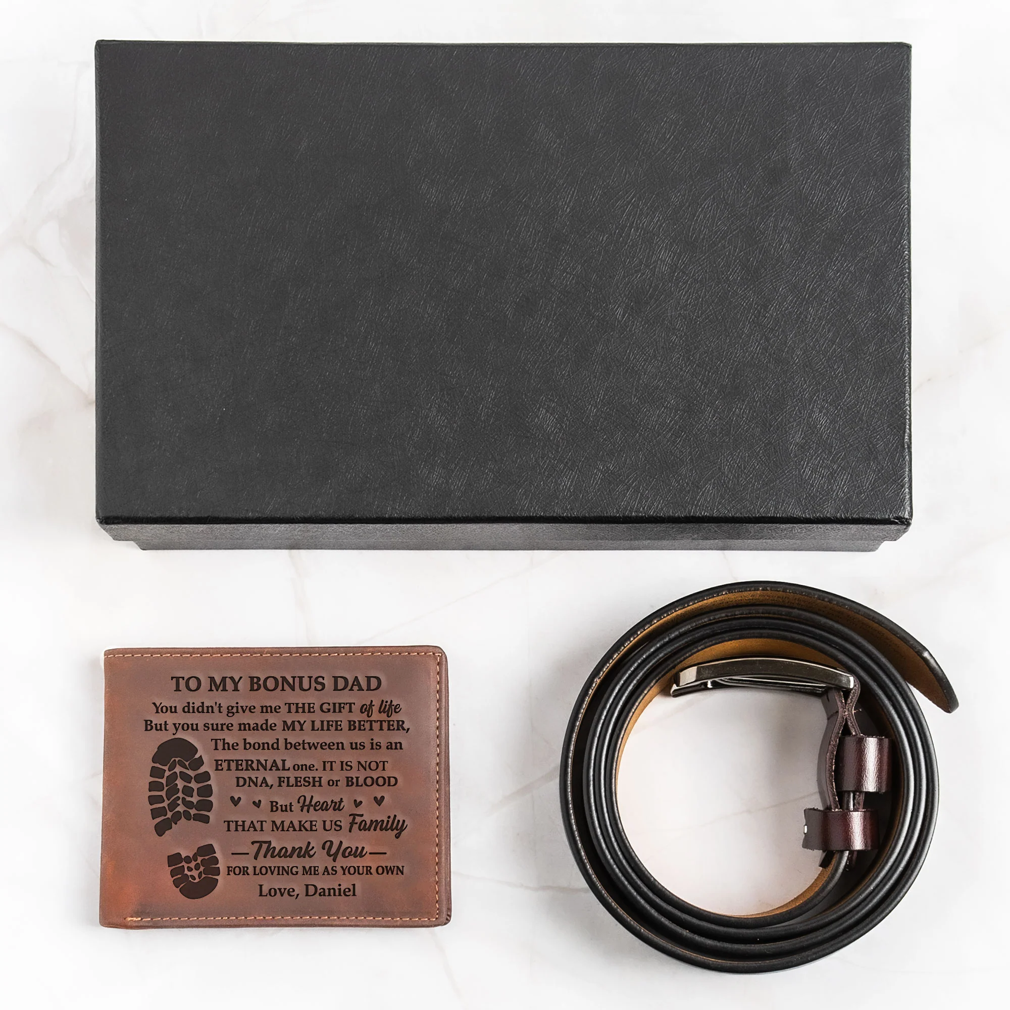 Thank You For Stepping Up, Dad - Father's Day Leather Gift Box Set - Image 2