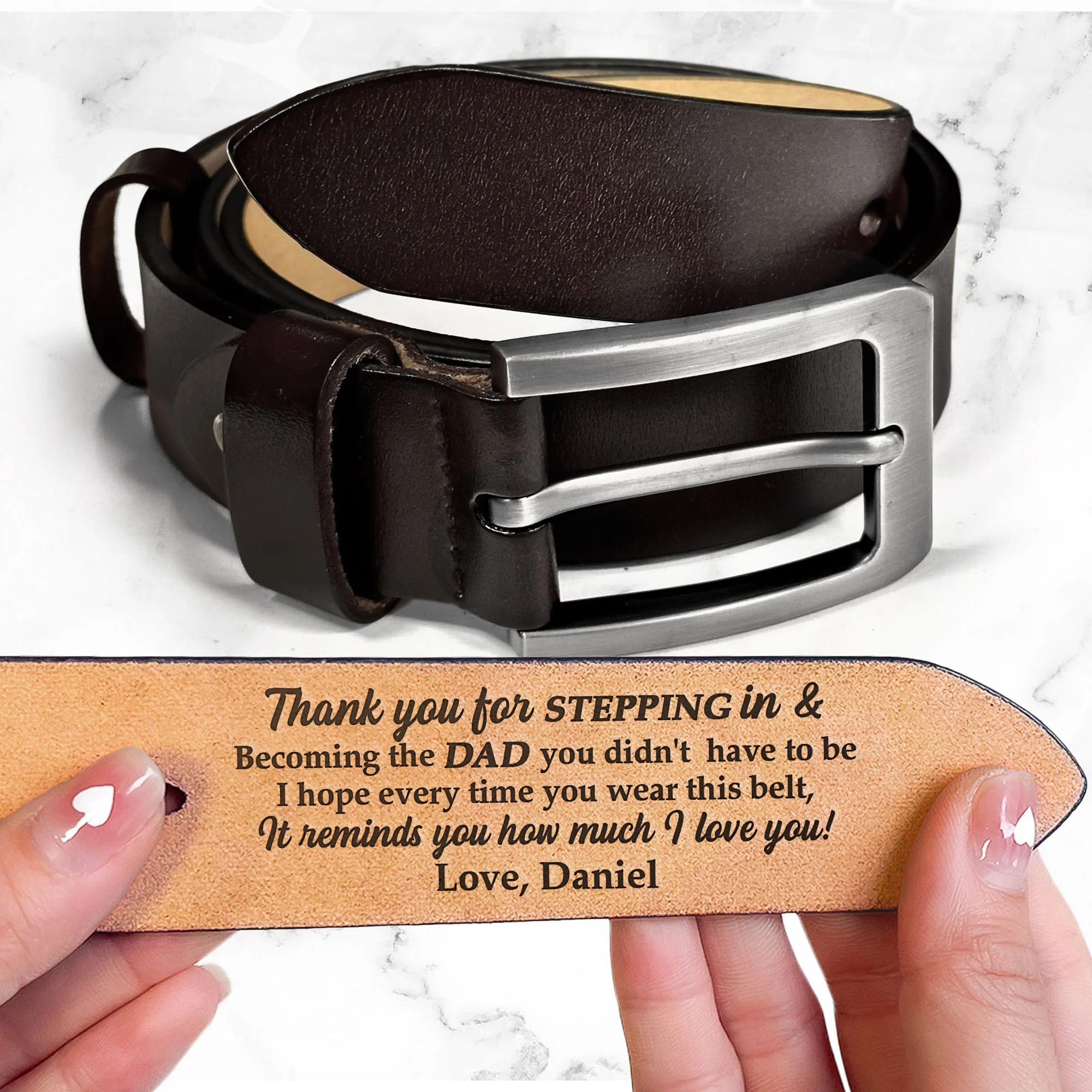 Thank You For Stepping Up, Dad - Father's Day Leather Gift Box Set - Image 6