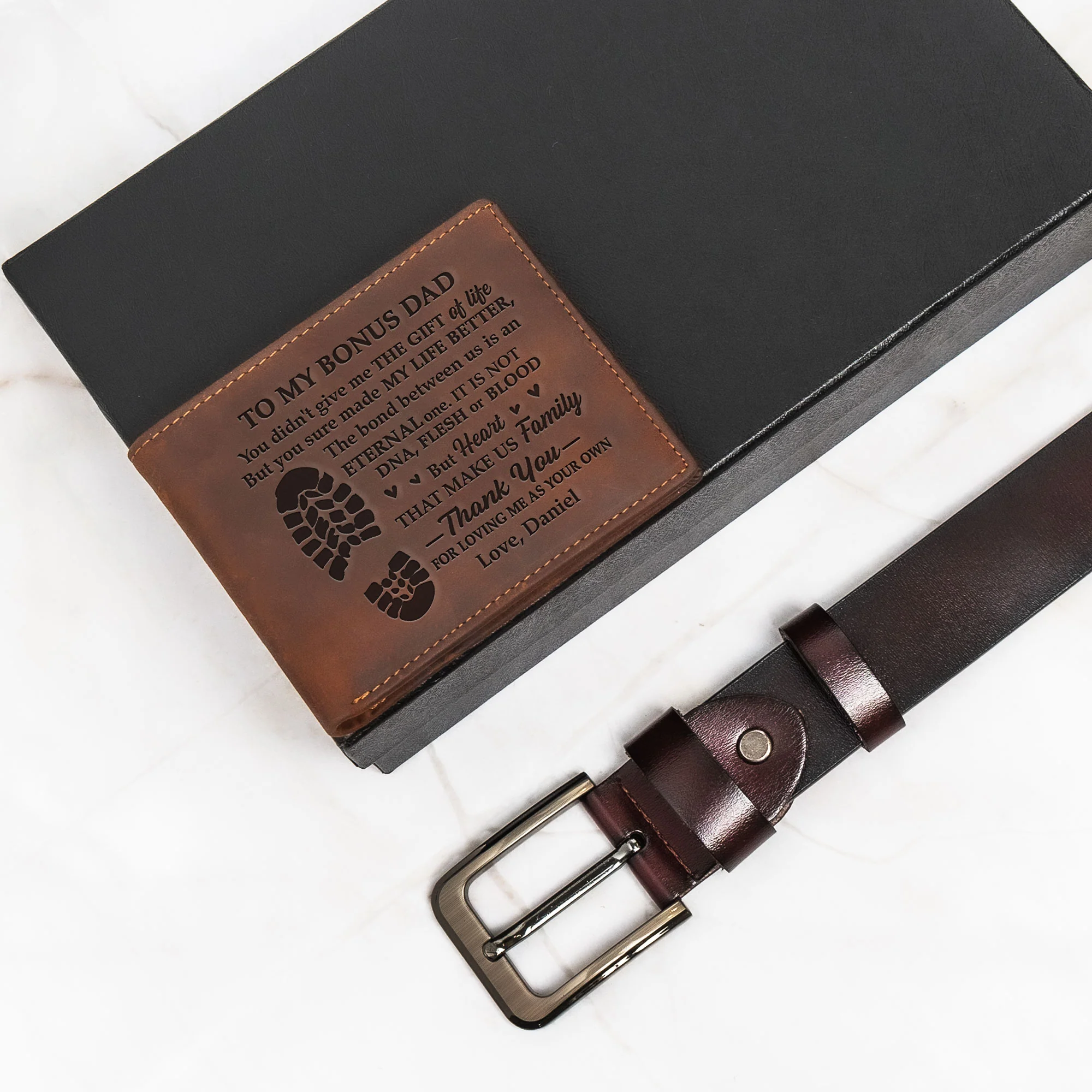 Thank You For Stepping Up, Dad - Father's Day Leather Gift Box Set - Image 7