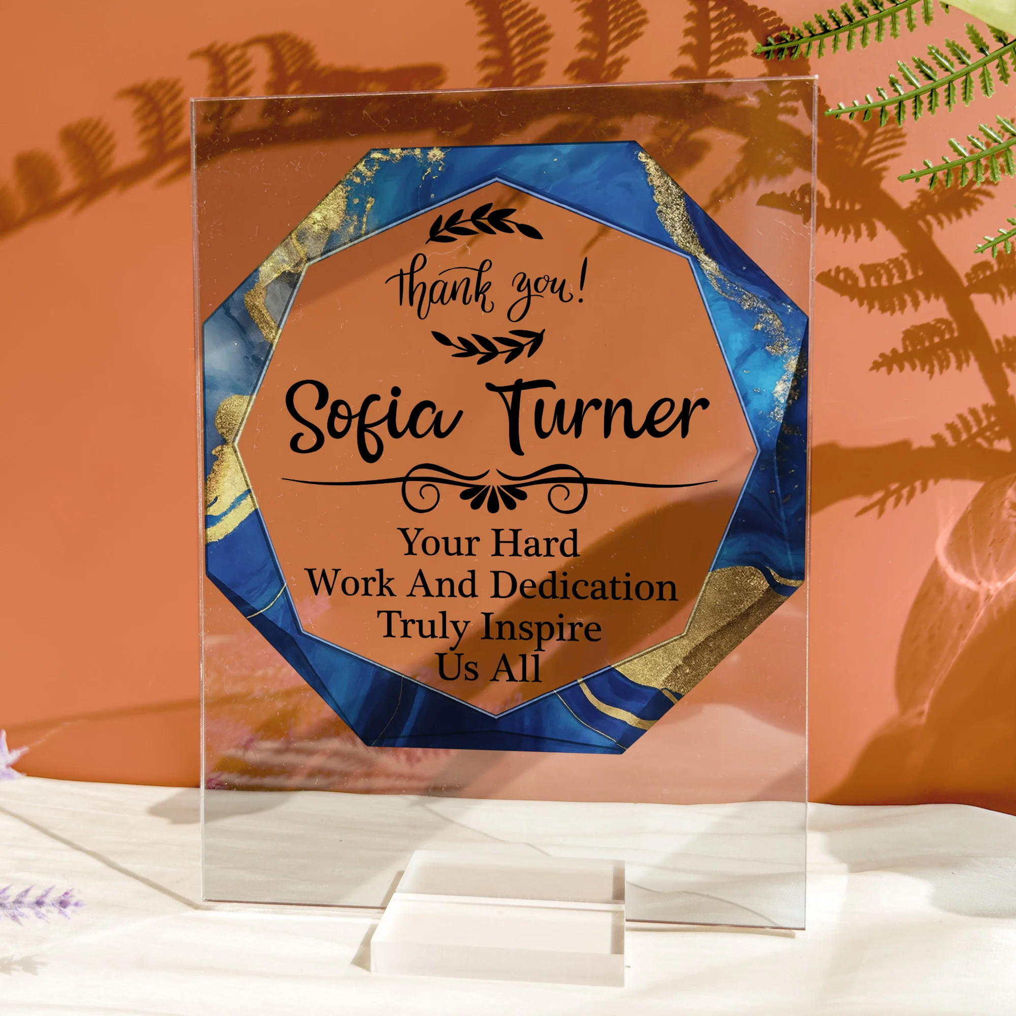 Thank You Gift, Employee Award, Retirement Appreciation, For Manager, Staff - Personalized Acrylic Plaque - Image 3