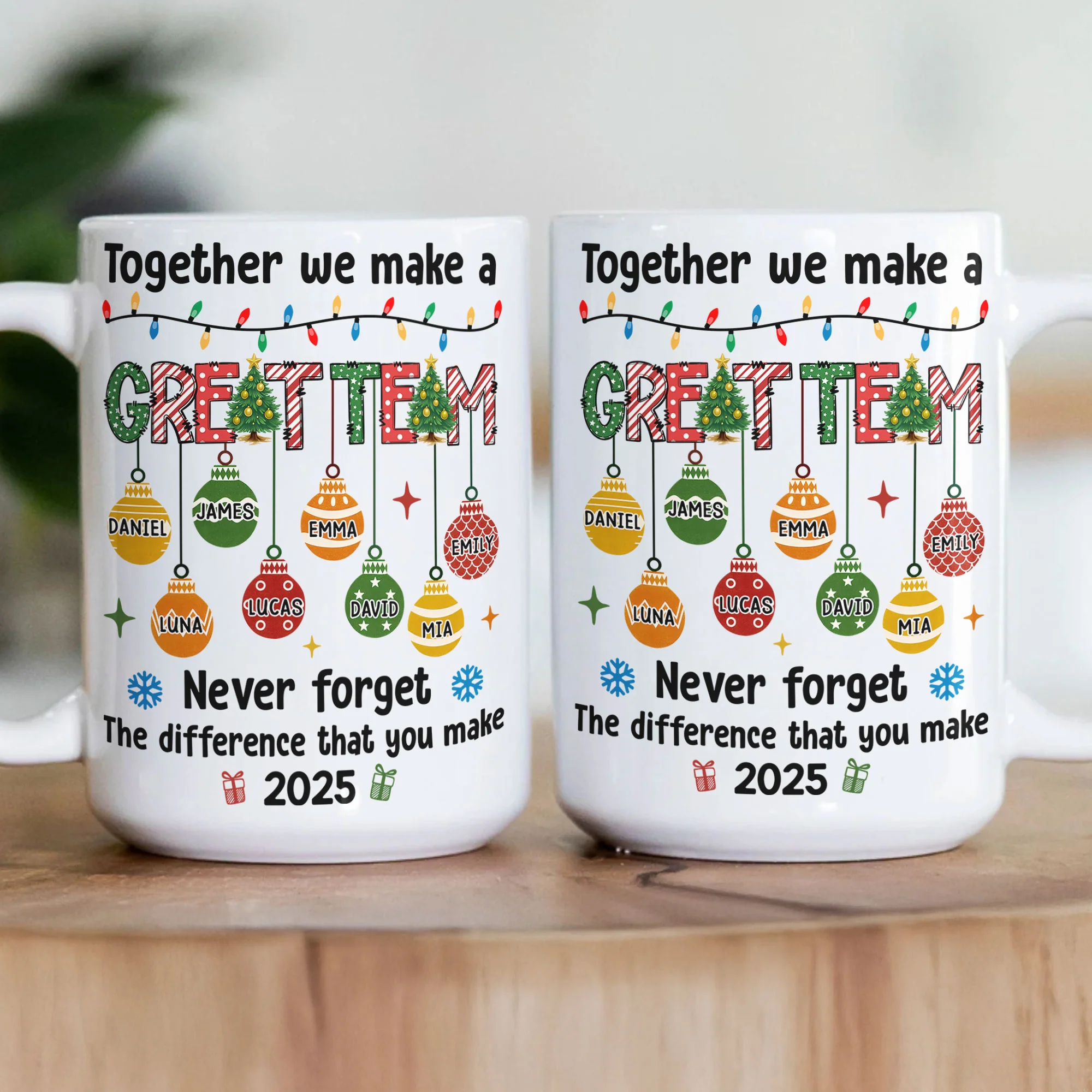 Thank You Gifts Employee Appreciation - Together We Make A Great Team - Personalized Mug - Image 3