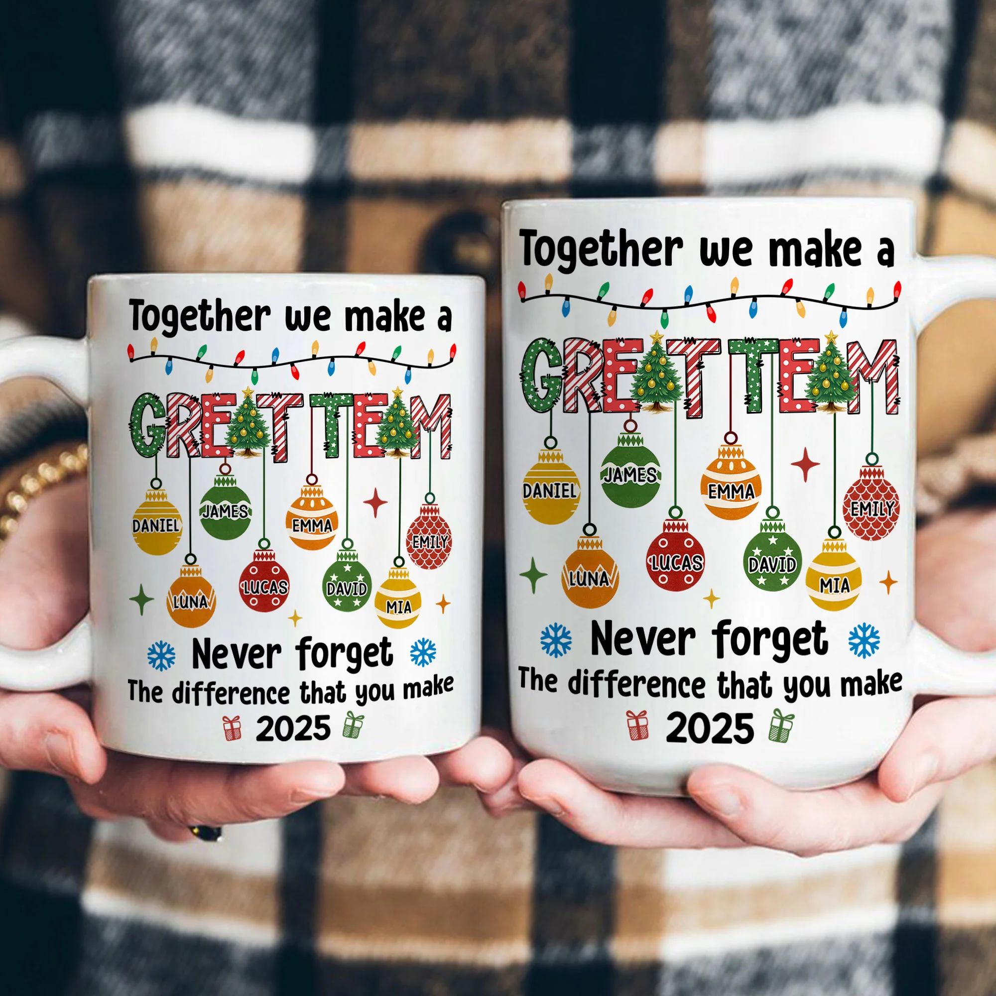 Thank You Gifts Employee Appreciation - Together We Make A Great Team - Personalized Mug - Image 4