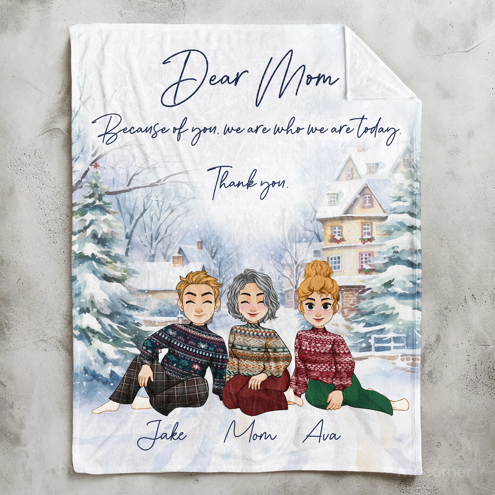 Thank You, Mom. I Am Who I Am - Personalized Blanket - Image 2