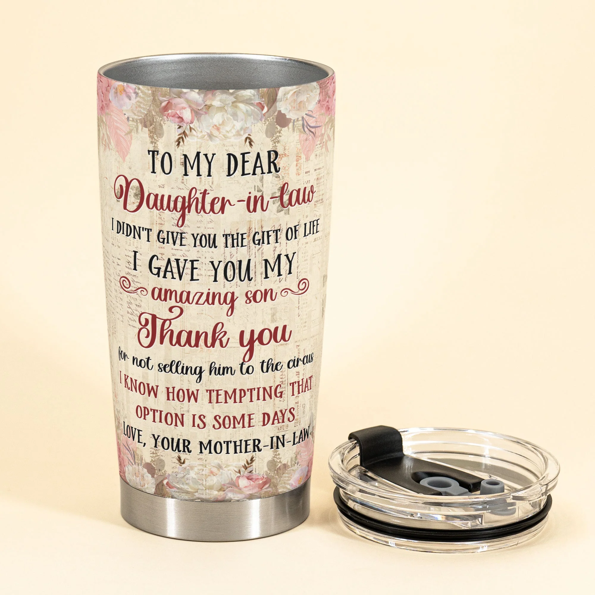 Thank You My Daughter-In-Law - Personalized Tumbler Cup - Birthday, Funny Gift For Daughter-in-law - Image 3