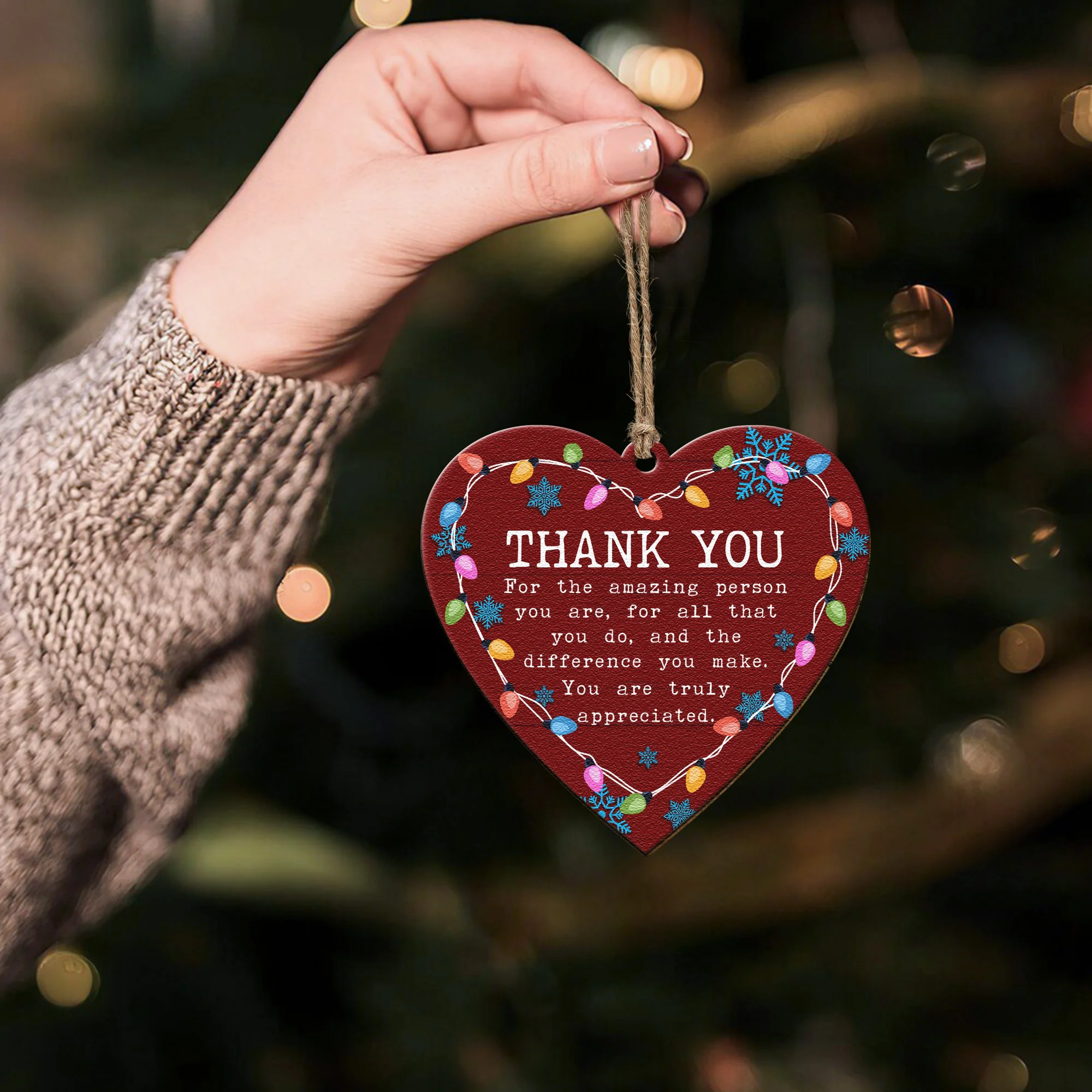 Thank You Ornament You Are Truly Appreciated Christmas Ornament - Wooden Ornament - Image 4