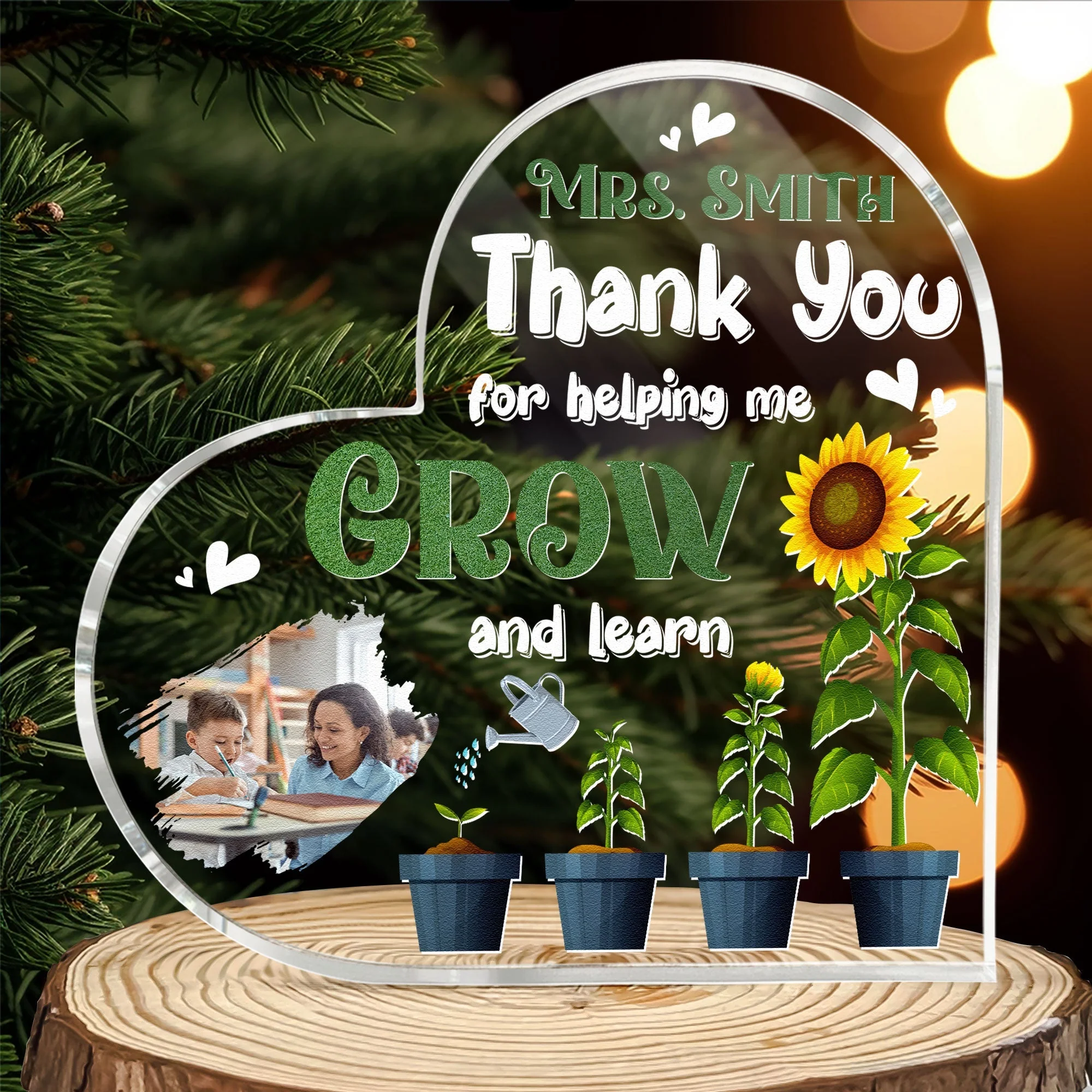 Thank You Teacher - Personalized Acrylic Photo Plaque