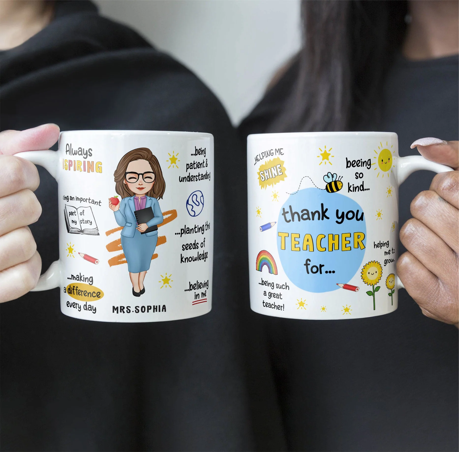 Thank You Teacher - Personalized Mug - Image 3