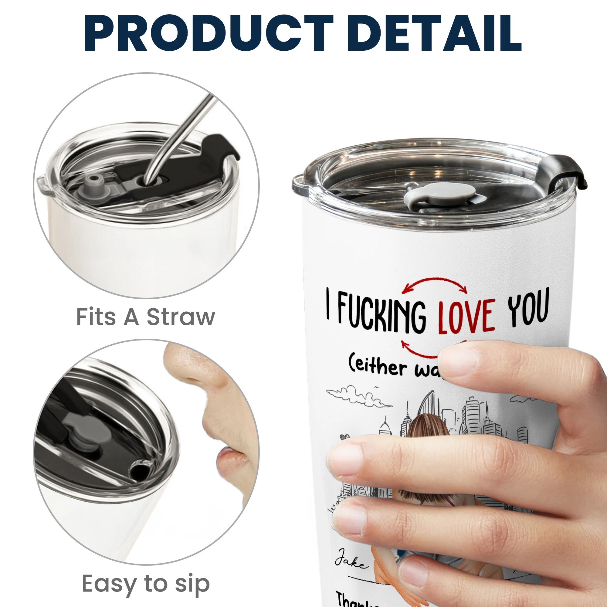 Thanks For All The Orgasms I F Love You - Personalized Tumbler Cup - Image 4