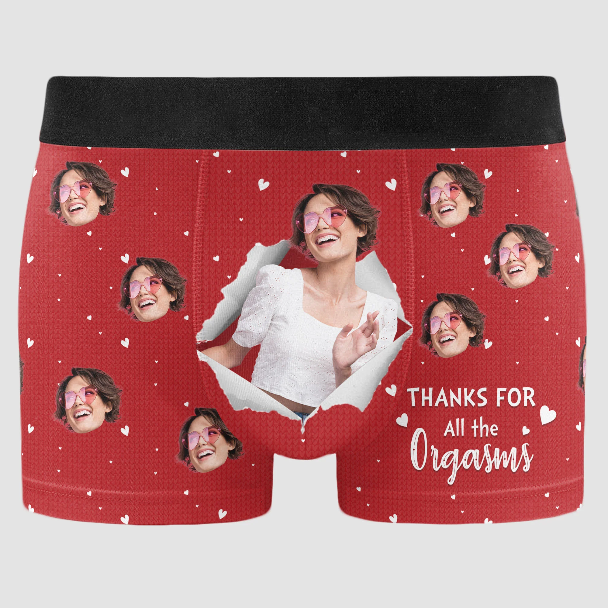 Thanks For All The Orgasms - Personalized Photo Men's Boxer Briefs - Image 6