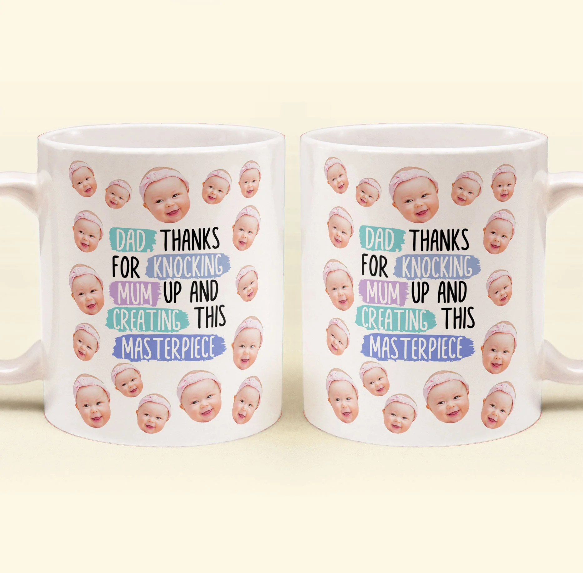 Thanks For Knocking Mum Up - Personalized Photo Mug - Image 2