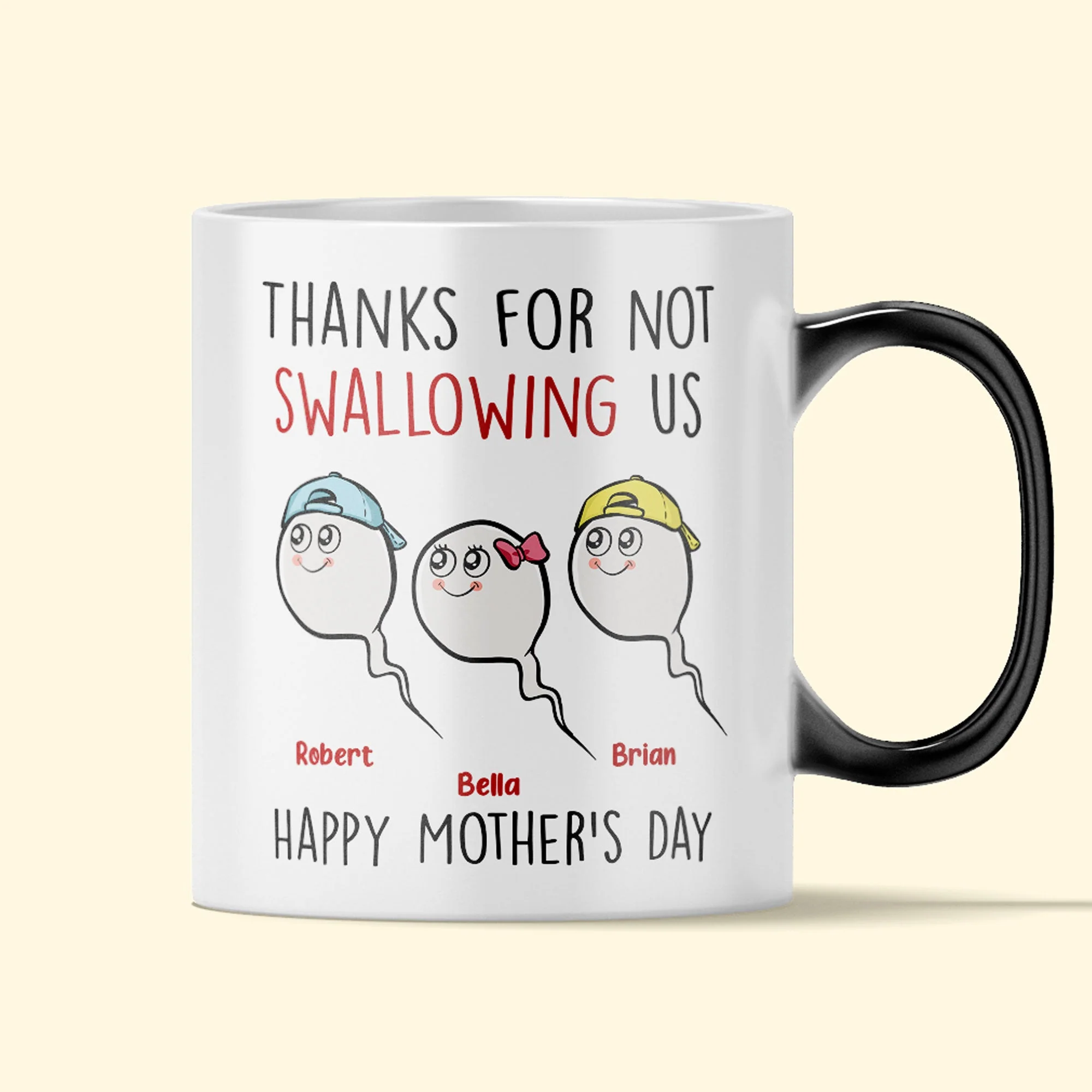 Thanks For Not Swallowing Us - Personalized Color Changing Mug - Image 2
