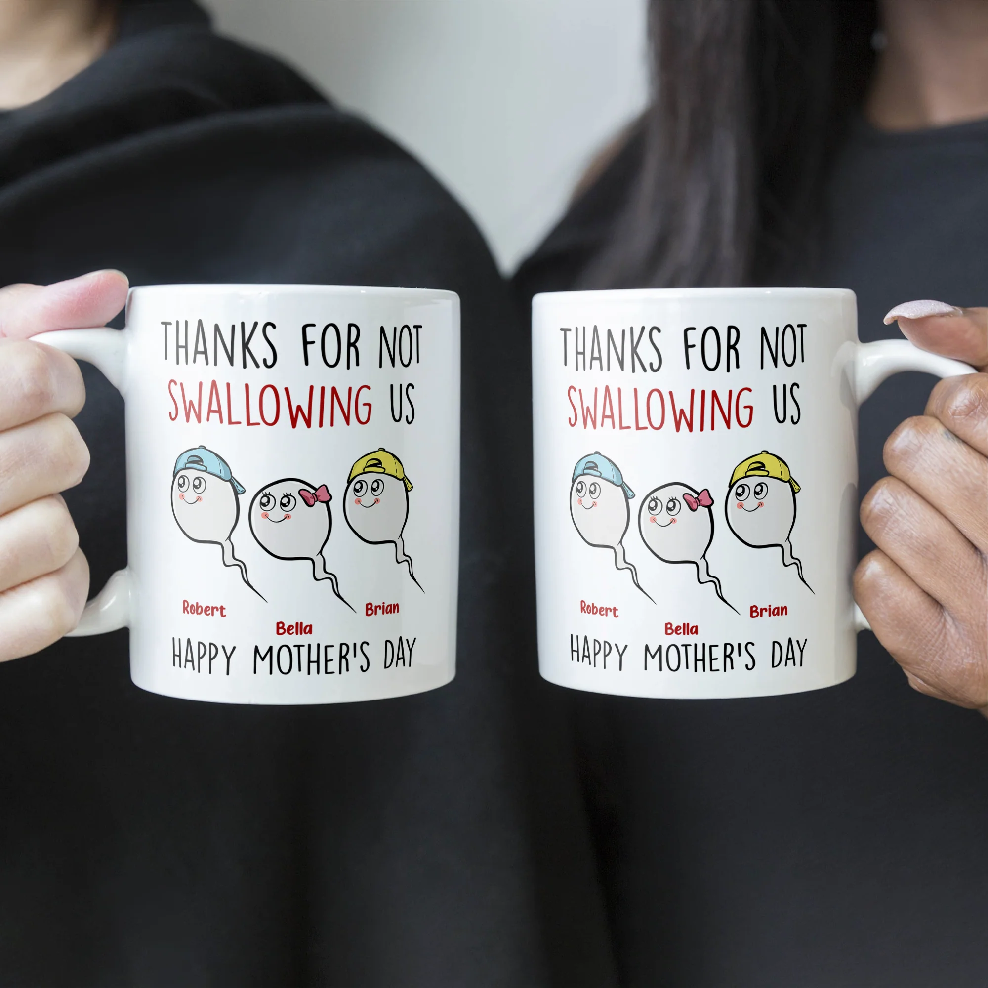 Thanks For Not Swallowing Us - Personalized Mug - Image 3