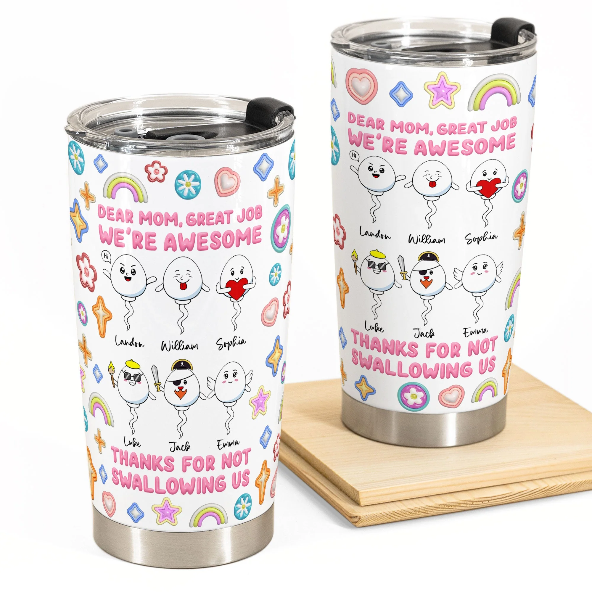 Thanks For Not Swallowing Us - Personalized Tumbler Cup - Image 2