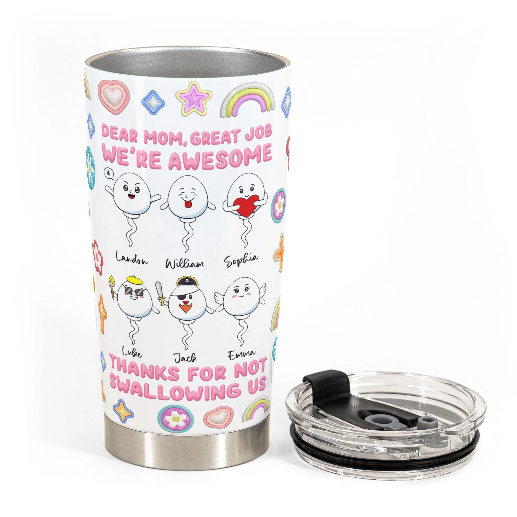 Thanks For Not Swallowing Us - Personalized Tumbler Cup - Image 4
