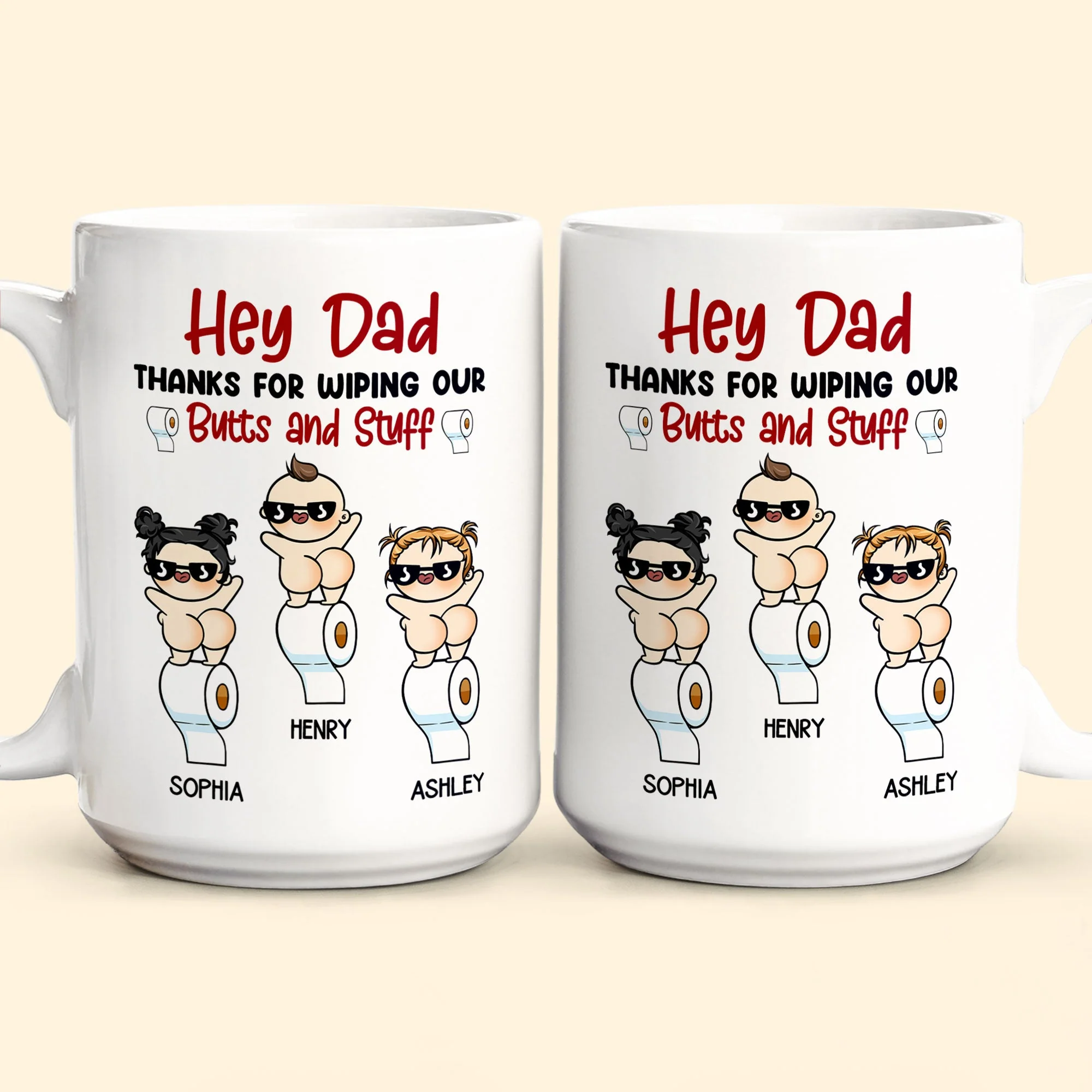 Thanks For Wiping My Butt And Stuff - Personalized Mug - Image 5