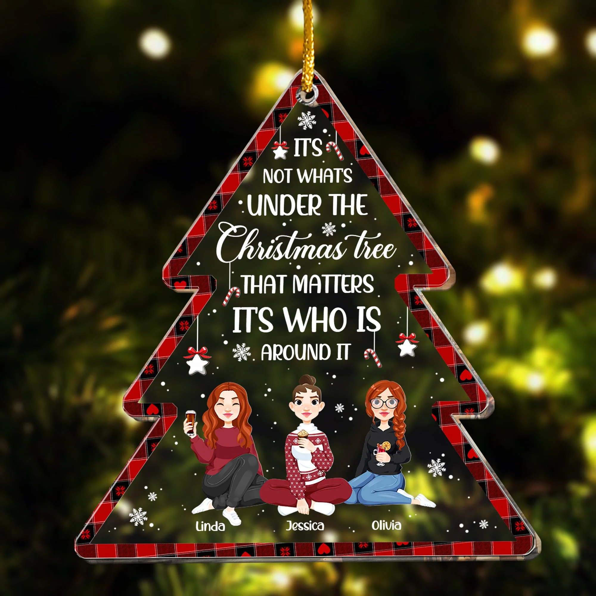That Matters It's Who Is Around It - Personalized Acrylic Ornament - Image 2