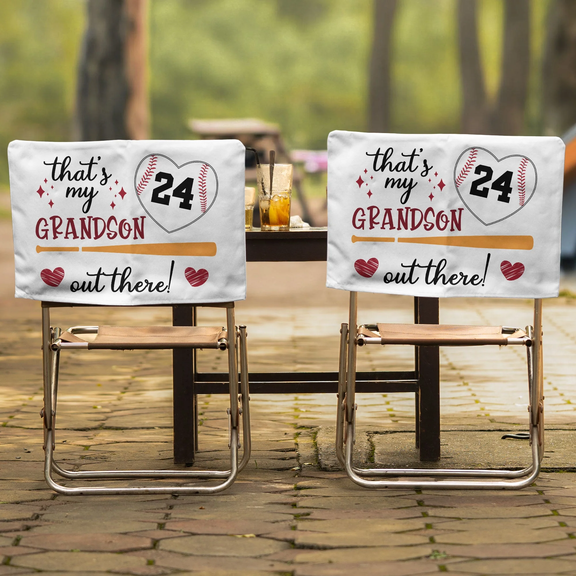 That's My Boy Out There! - Personalized Folding Chair Cover - Image 3