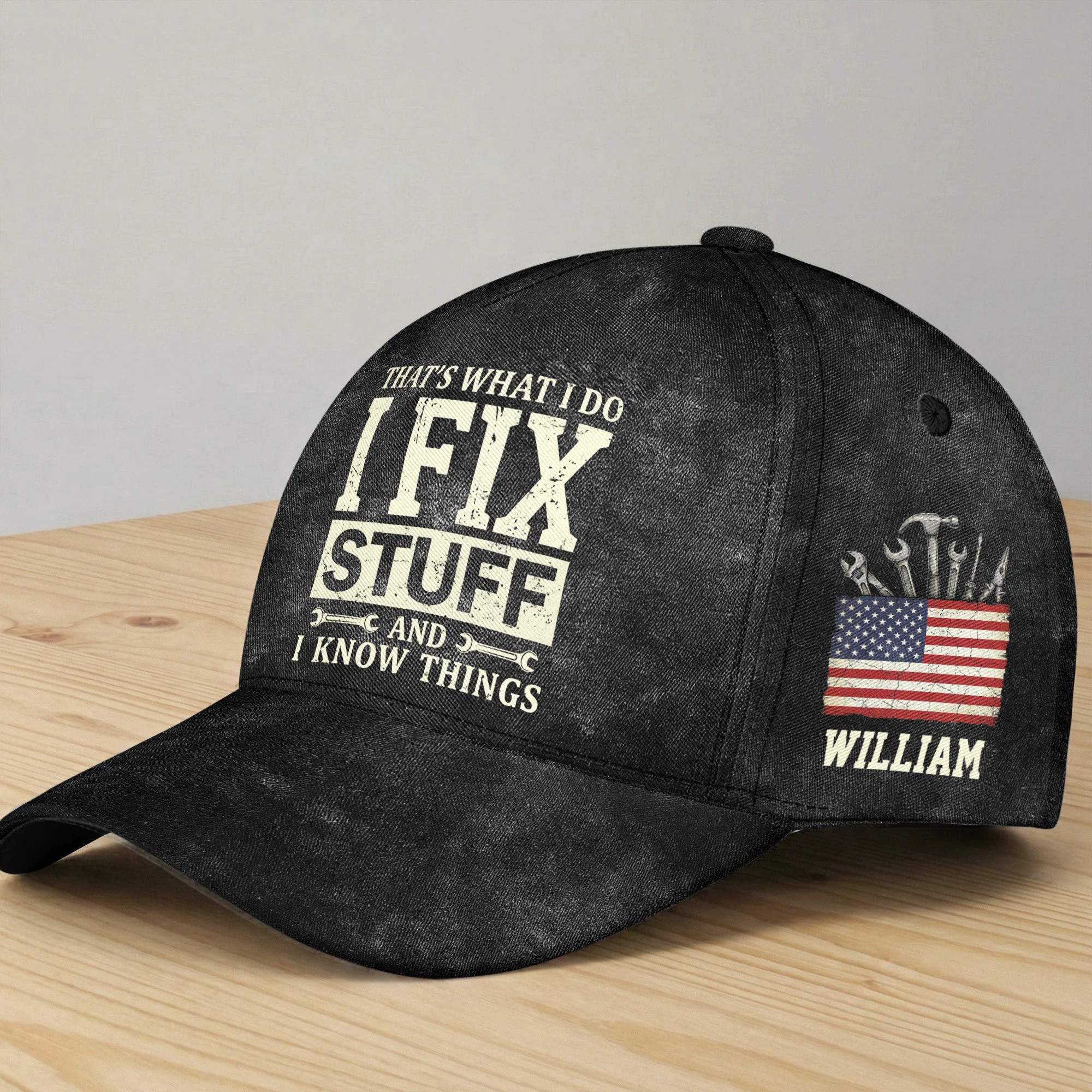 That's What I Do I Fix Stuff & I Know Things - For Him, Dad, Papa - Personalized Cap
