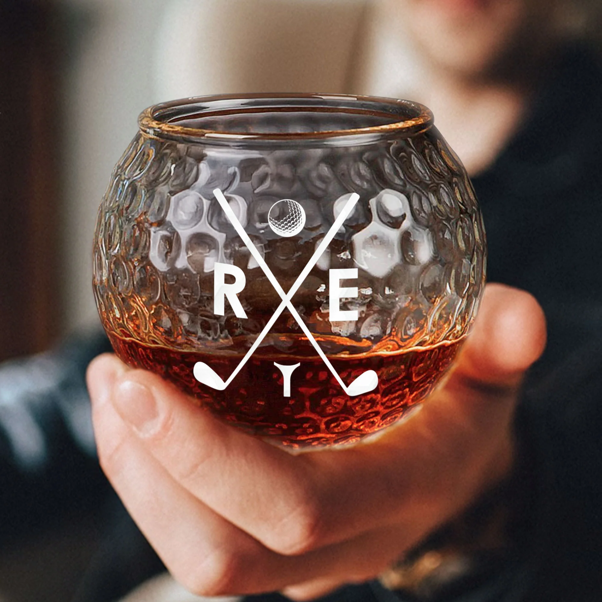 That's What I Do, I Golf And I Know Things - Personalized Golf Whiskey Glass - Image 3