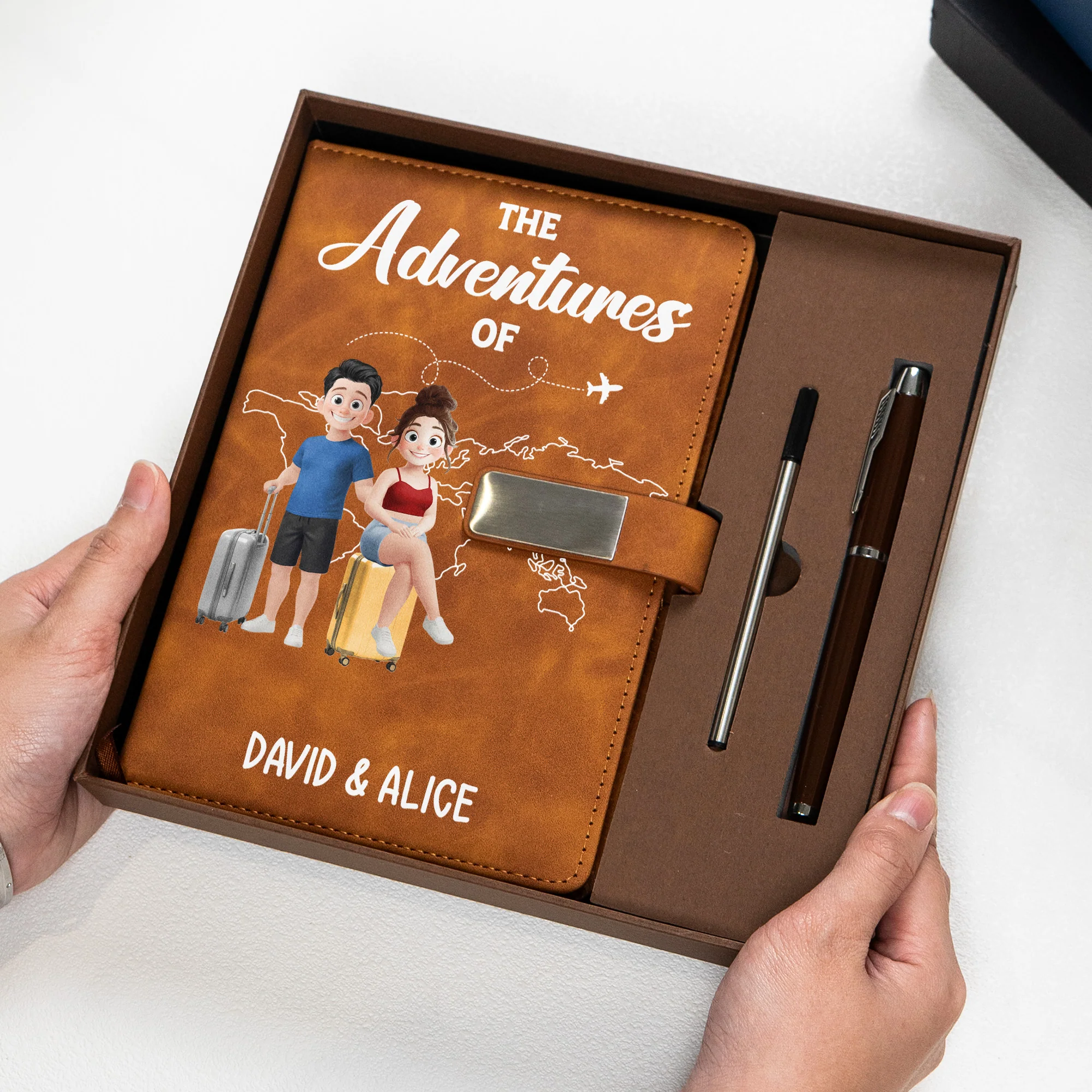 The Adventures Of Travel Lovers - Personalized Notebook Set - Image 3