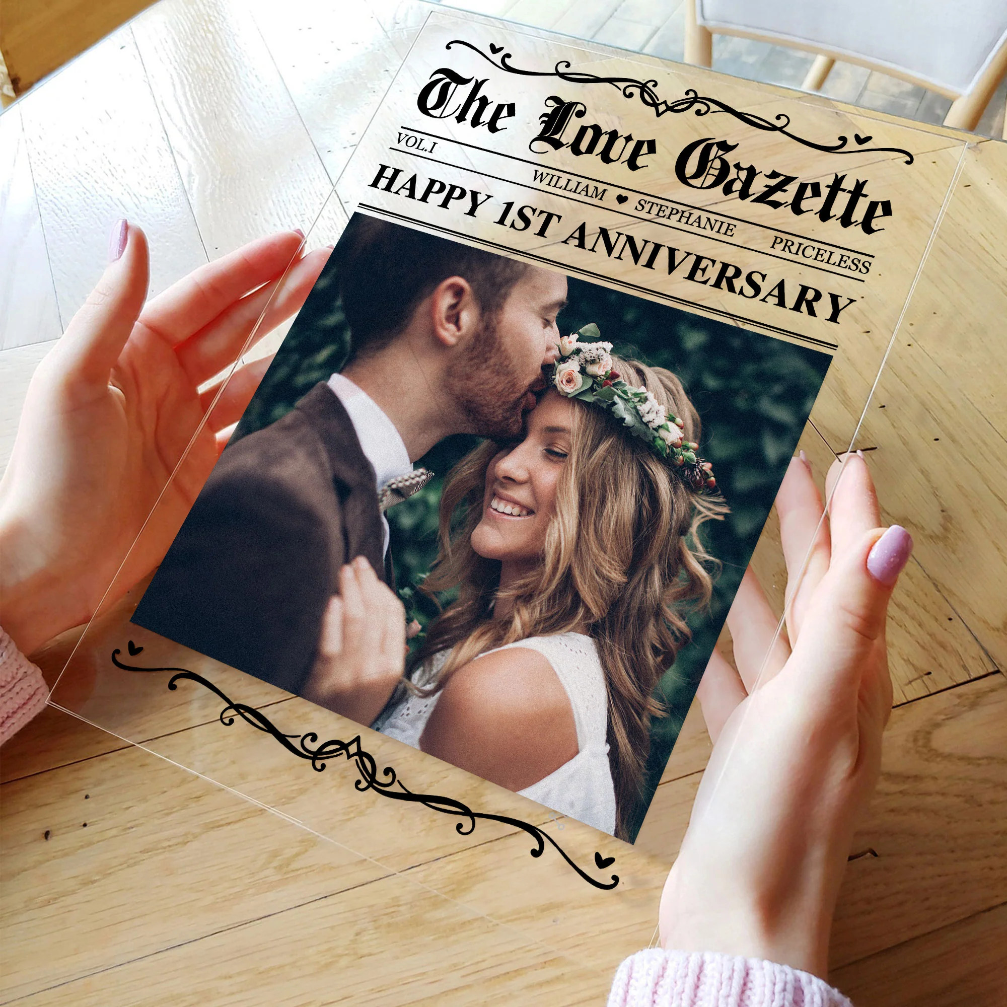 The Anniversary Times Newspaper - Personalized Acrylic Photo Plaque - Image 2