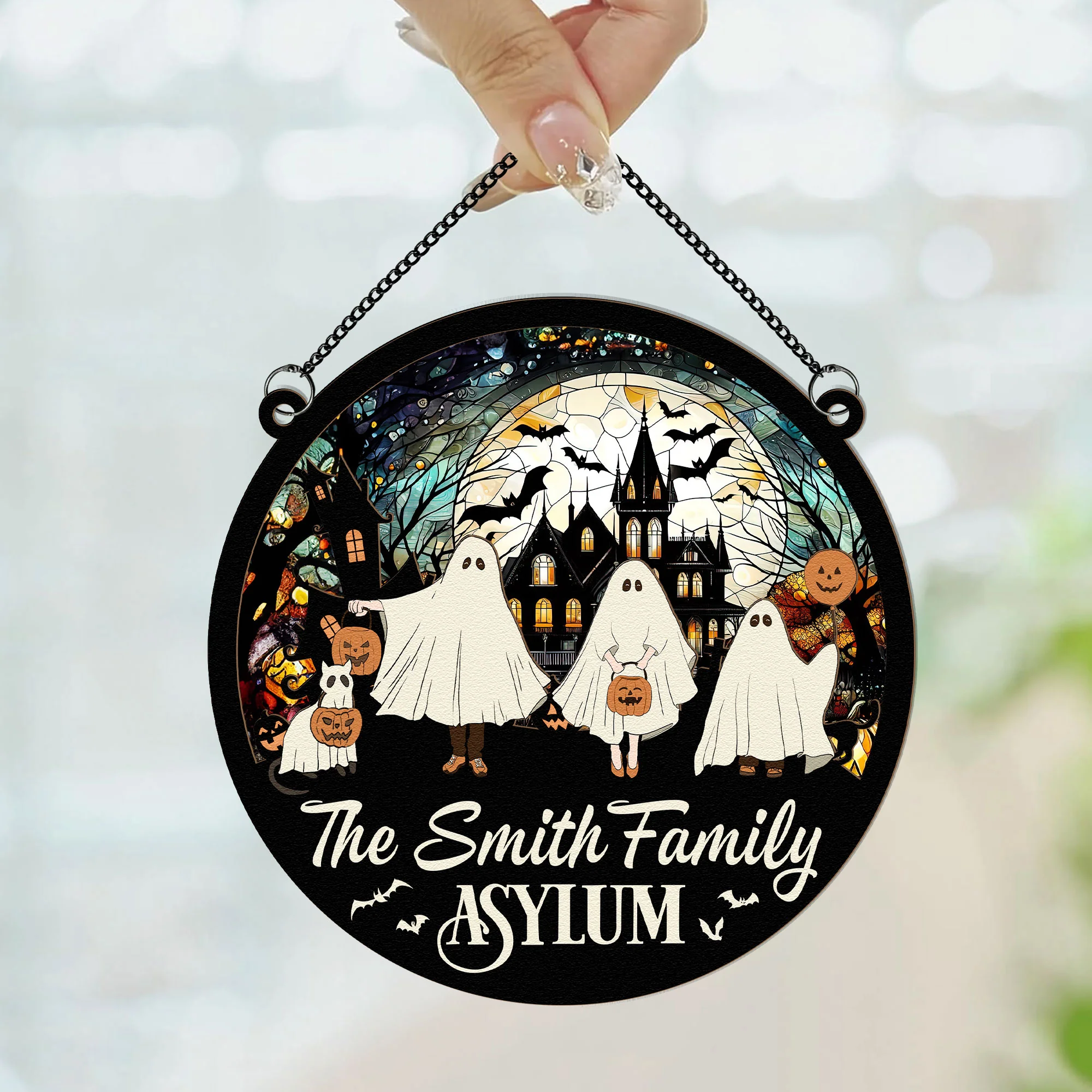 The Asylum - Personalized Window Hanging Suncatcher Ornament - Image 2