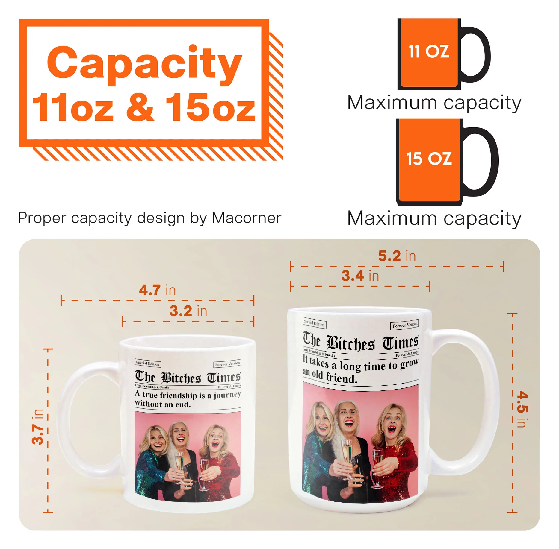 The B*tches Times - Upload Friendship Photo - Gifts For BFFs, Sisters - Personalized Photo Mug - Image 8