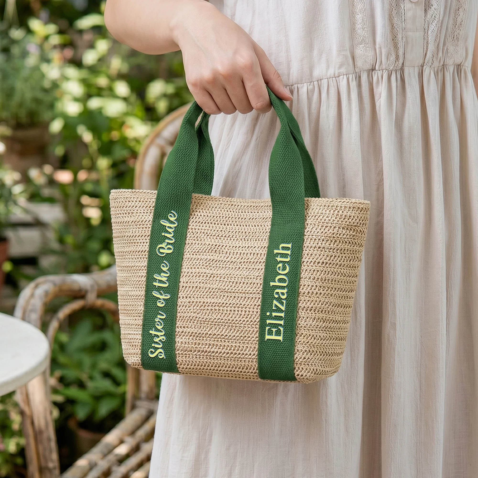 The Bach Club - Summer Bachelor Party Gifts For Bridesmaids, Bride - Personalized Straw Bag - Image 4