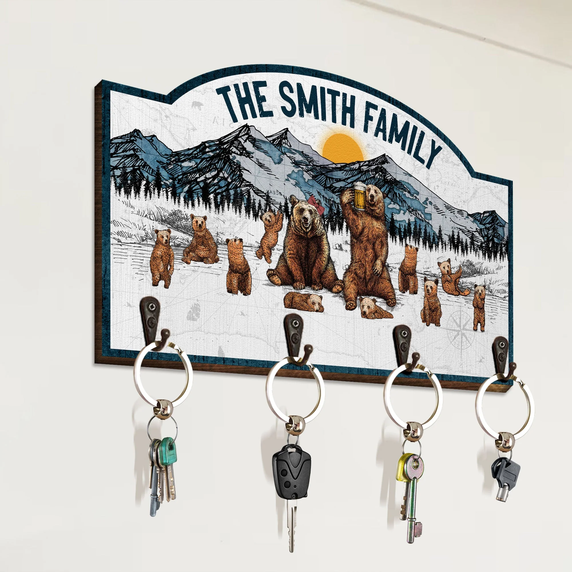 The Bear Family - Personalized Key Holder - Image 5