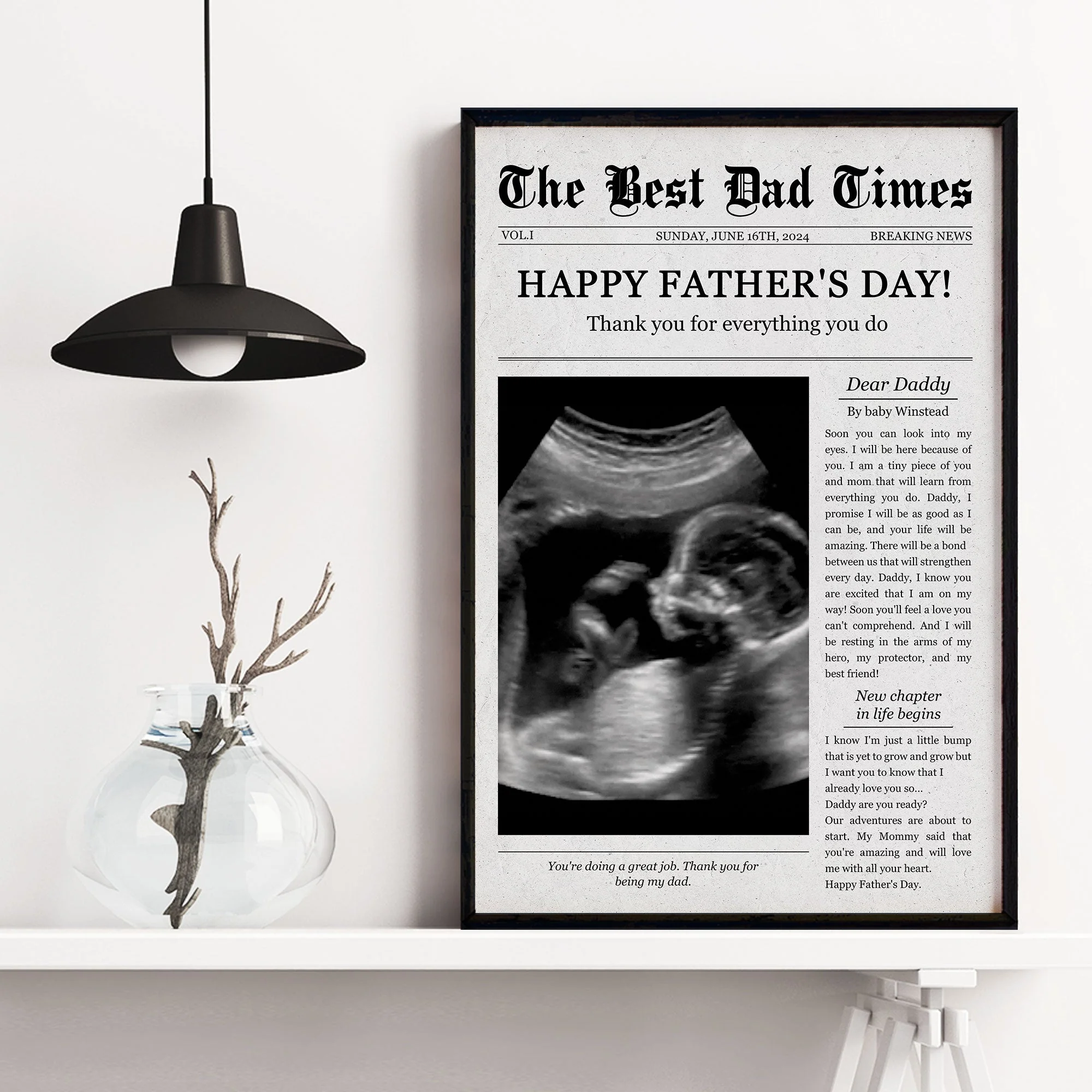 The Best Dad Times Father's Day Gift - Personalized Photo Poster - Image 4