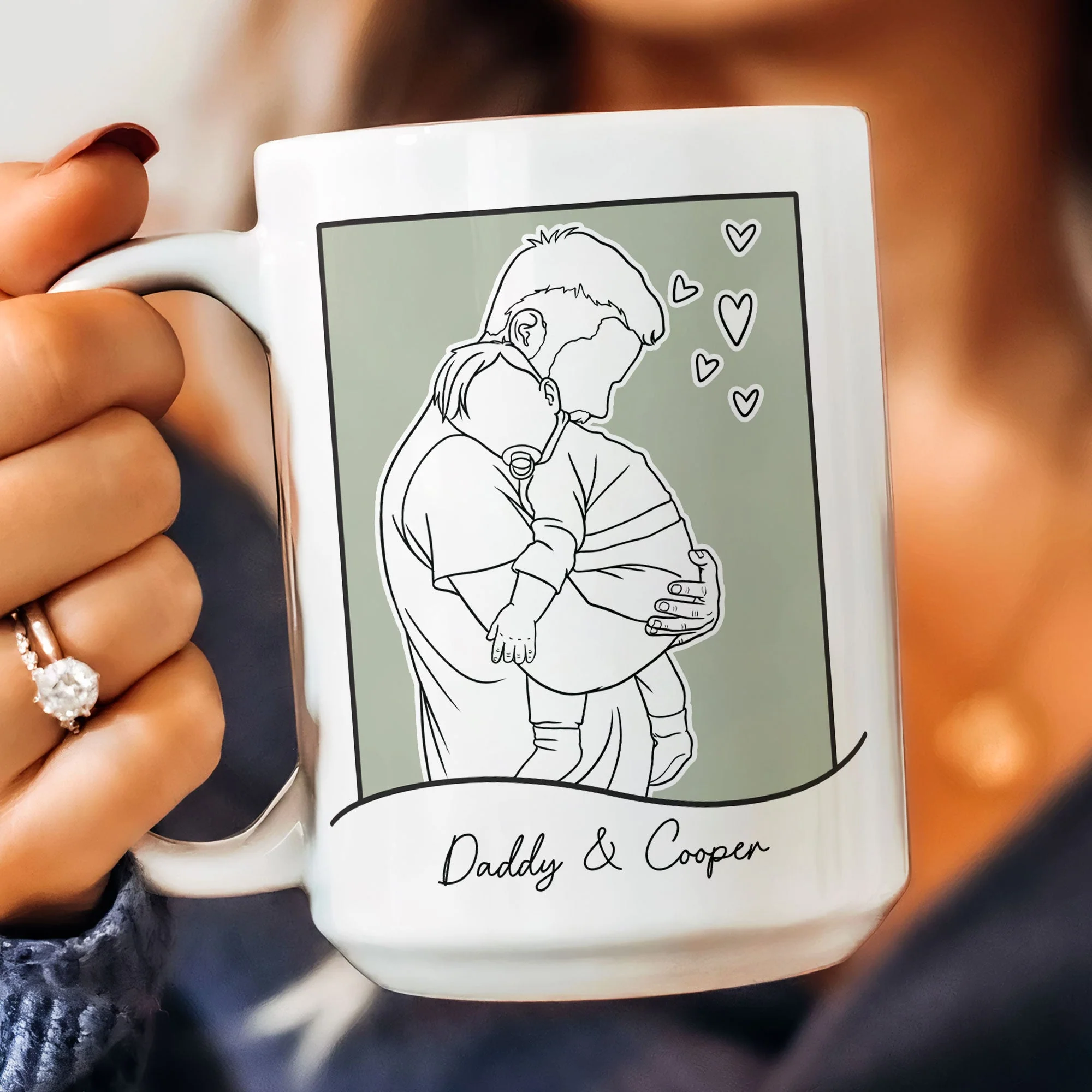 The Best Daddy Belongs To Me - Personalized Mug - Image 7