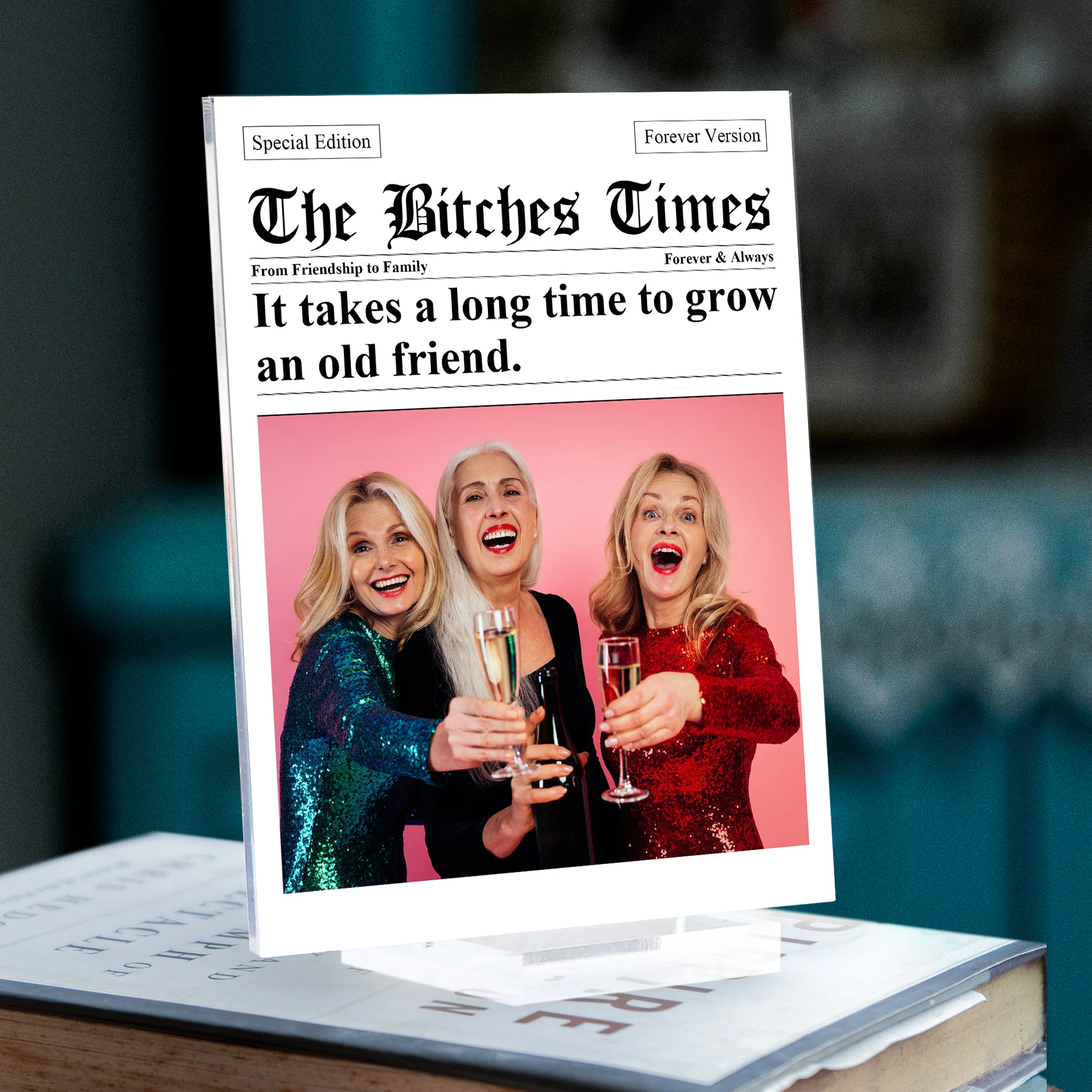 The Best Friends Times - Upload Friendship Photo - Gifts For Bffs, Sisters - Personalized Acrylic Photo Plaque - Image 2