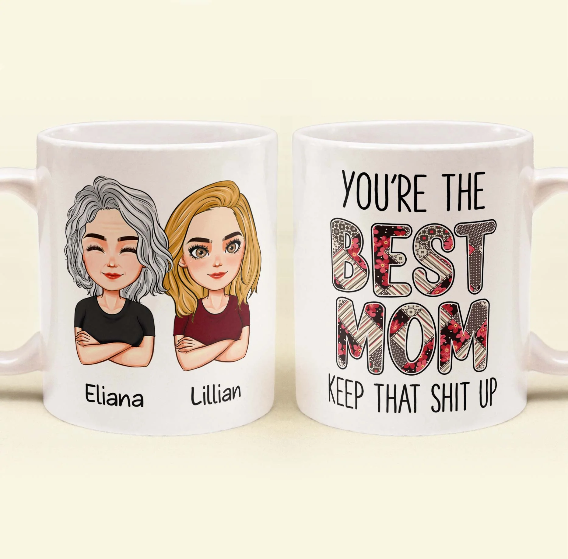 The Best Mom - Personalized Mug - Image 3