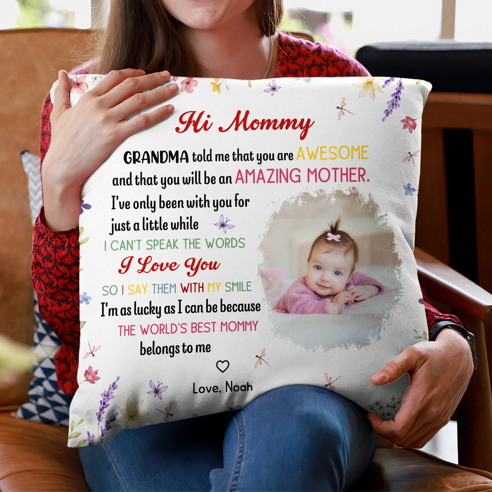 The Best Mommy Belongs To Me First Mom New Mom Gift - Personalized Pillow (Insert Included) - Image 2