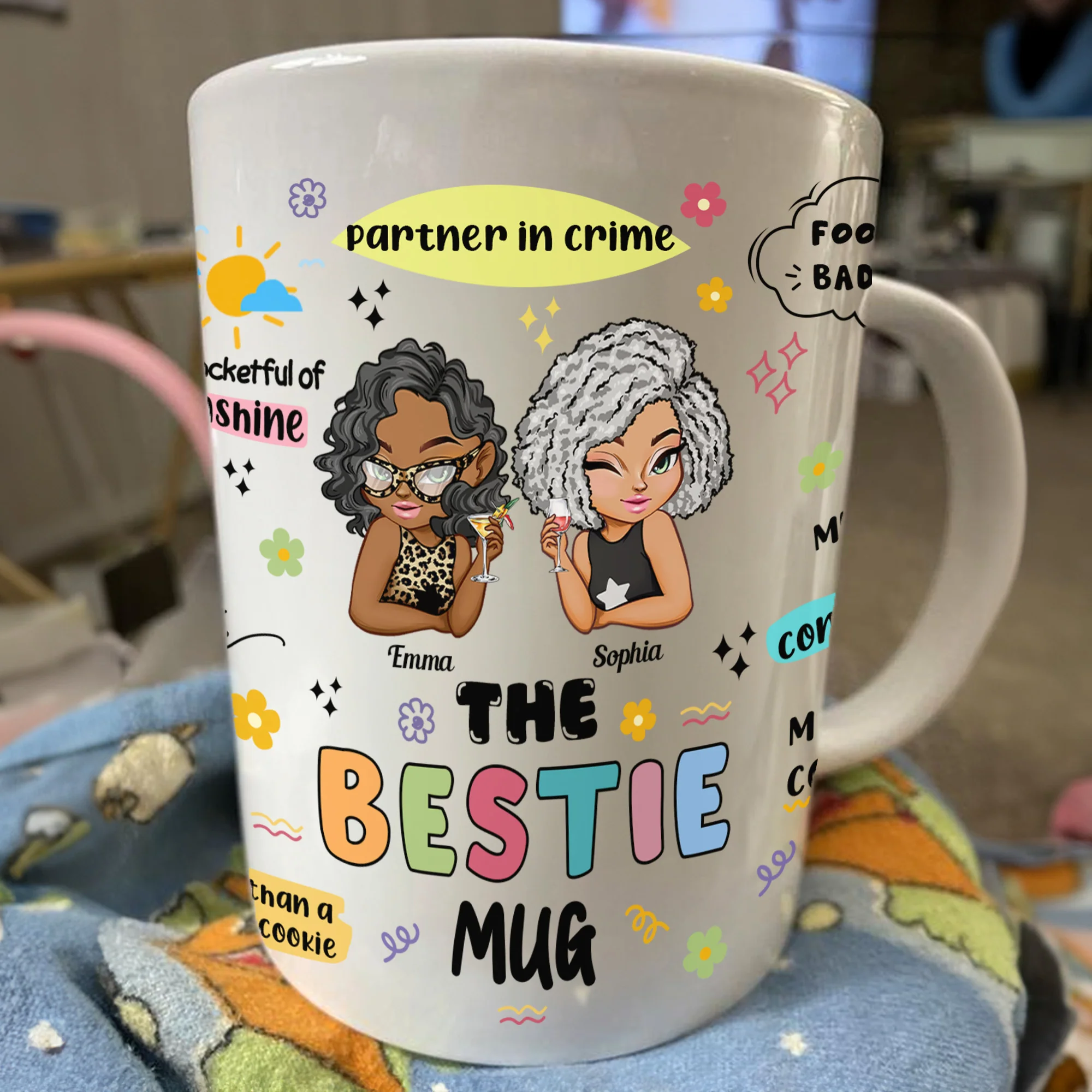 The Bestie Mug - Gifts For Partner In Crime, Soul Sister Or Best Friend - Personalized Mug - Image 2