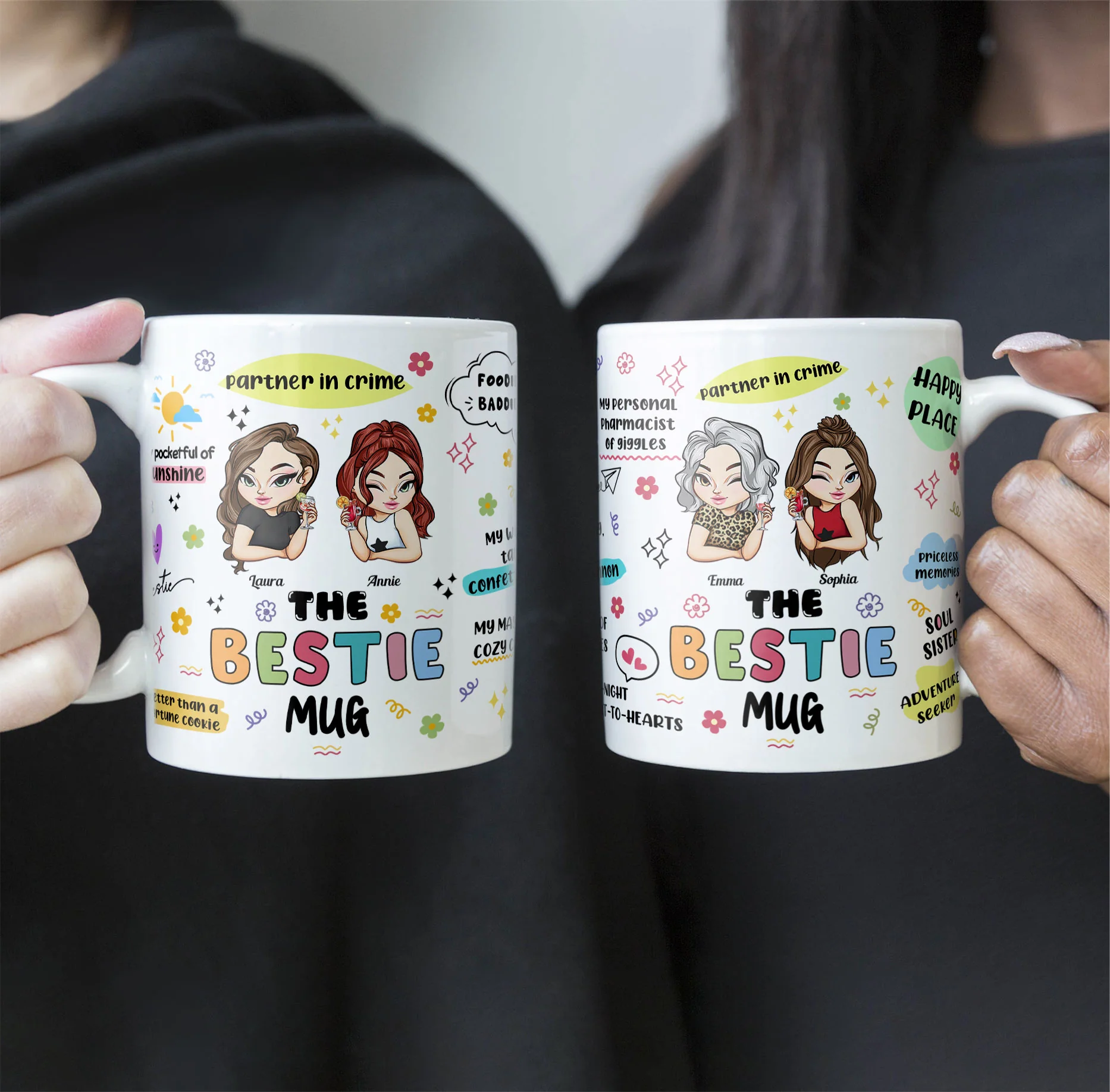The Bestie Mug - Gifts For Partner In Crime, Soul Sister Or Best Friend - Personalized Mug - Image 3