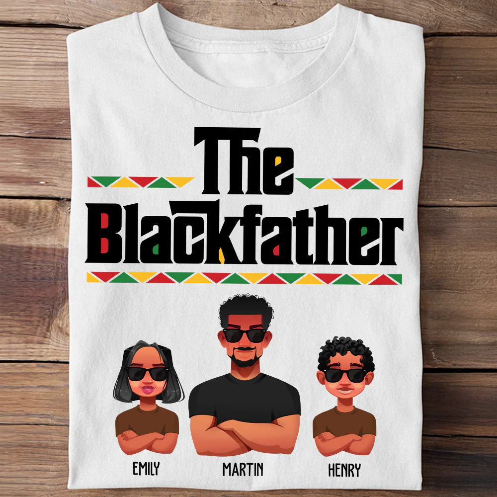 The Black Father New Version Father's Day Gift For Dad, Husband - Personalized Shirt - Image 2