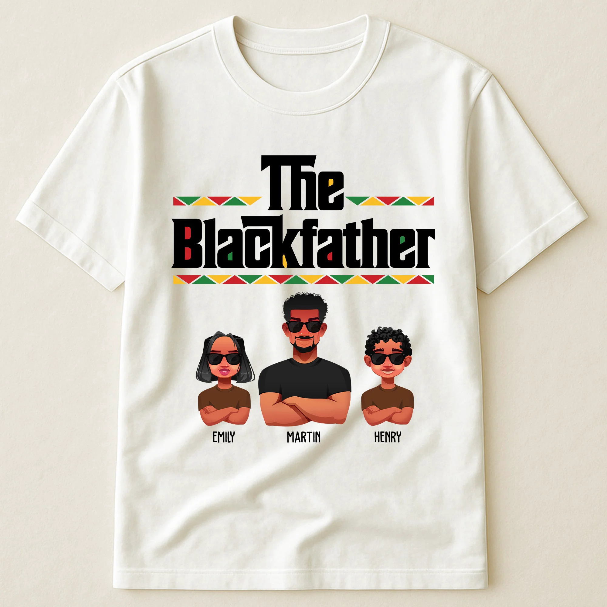 The Black Father New Version Father's Day Gift For Dad, Husband - Personalized Shirt - Image 3