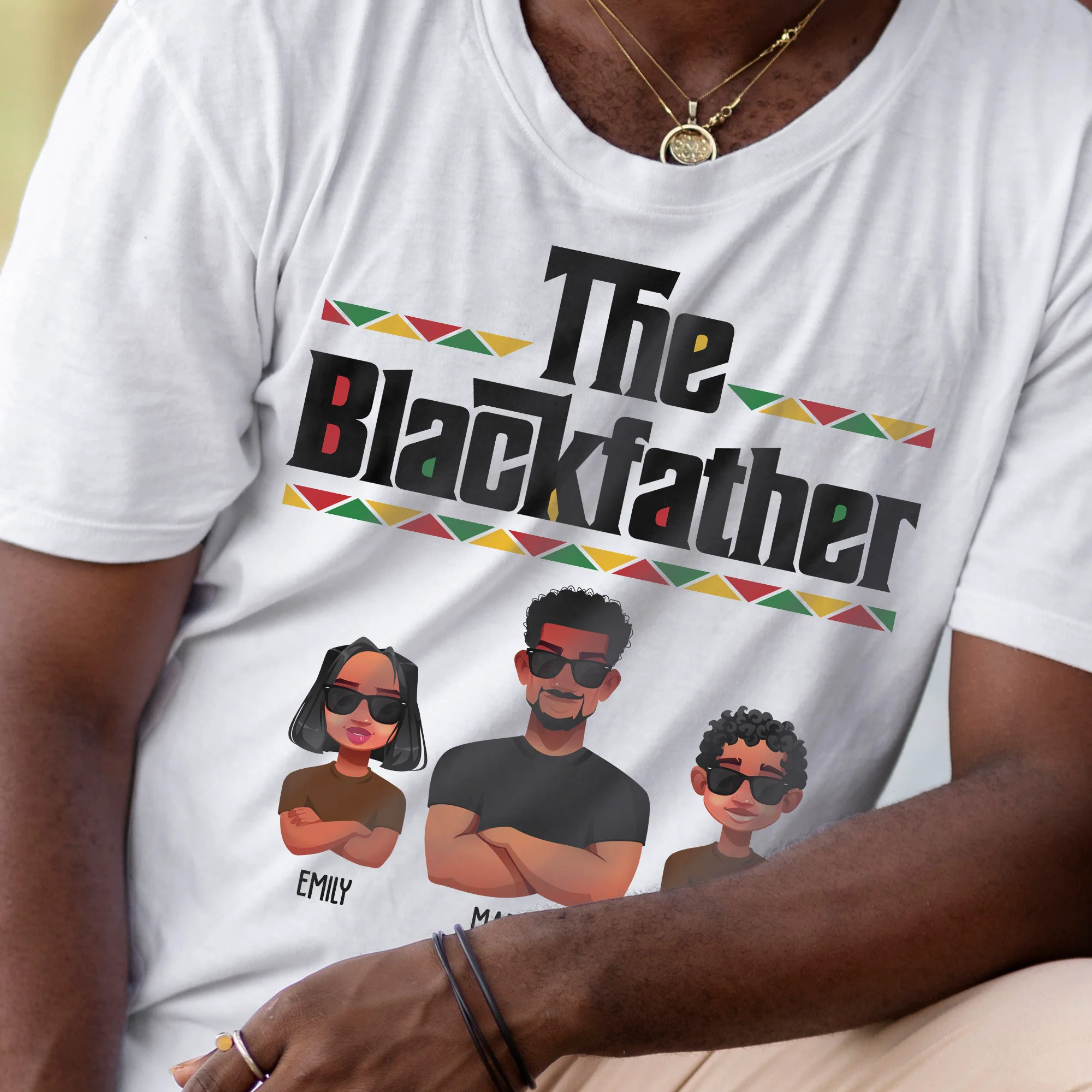 The Black Father New Version Father's Day Gift For Dad, Husband - Personalized Shirt - Image 4