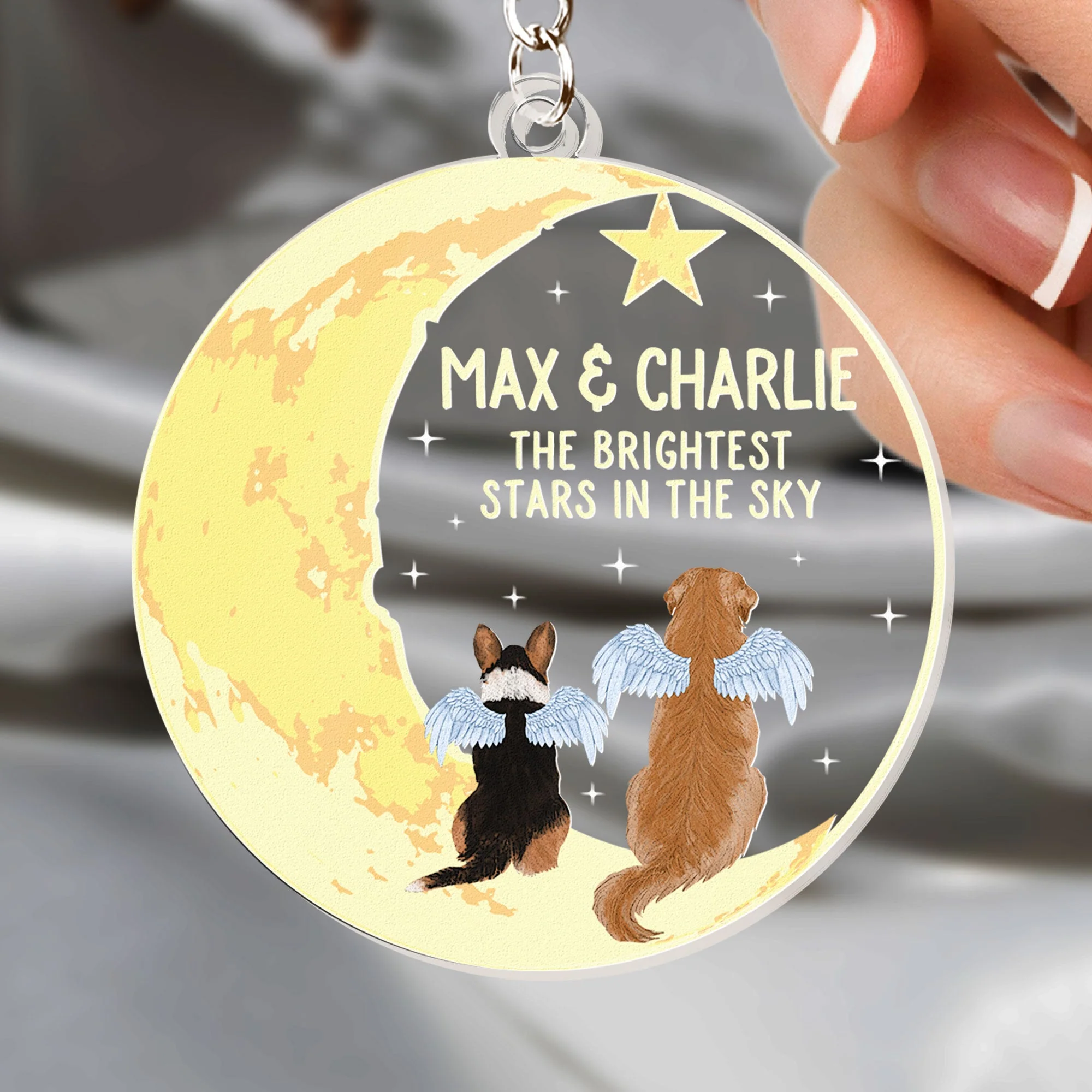 The Brightest Stars In The Sky - Personalized Acrylic Keychain - Image 2